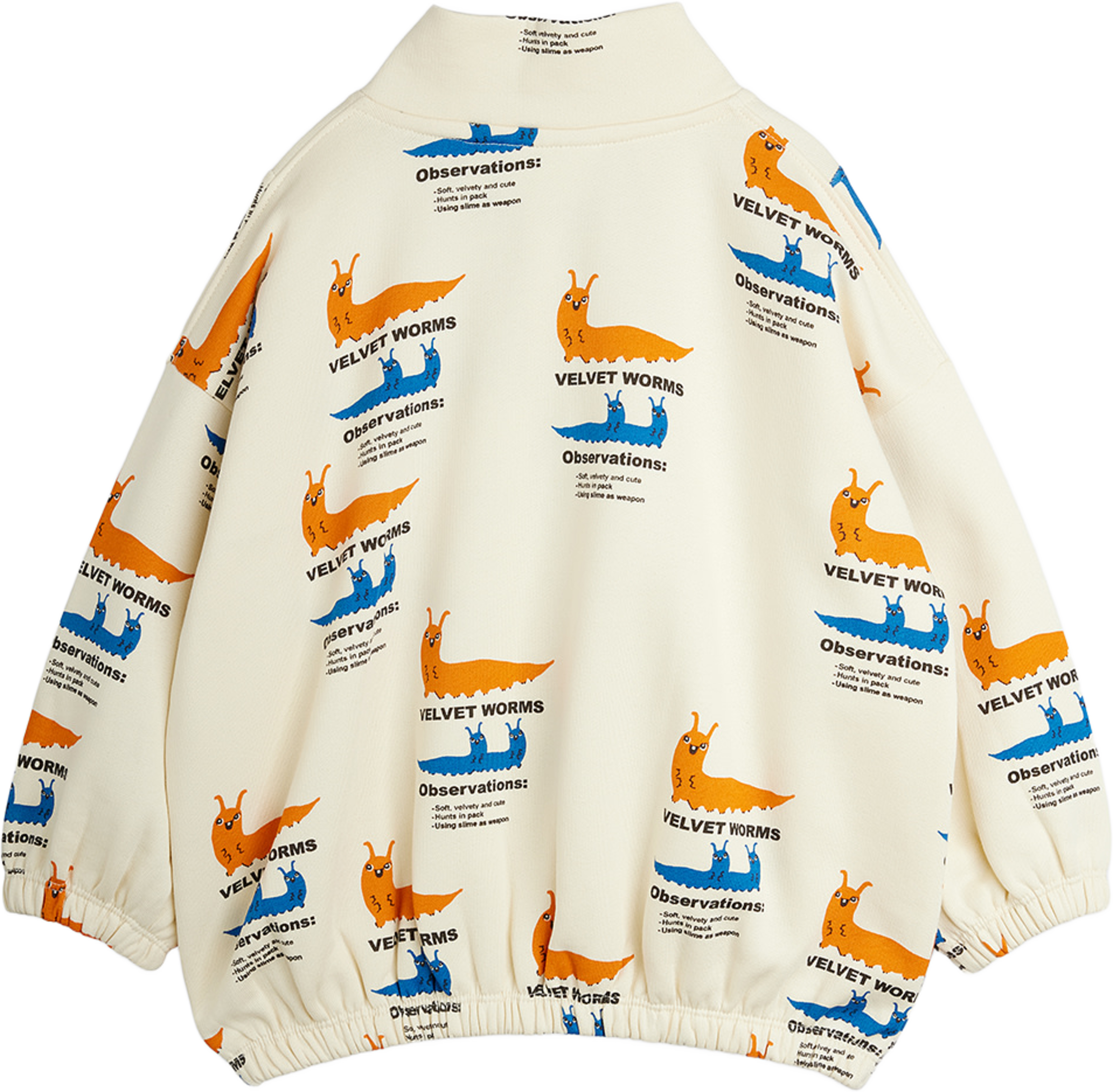 Velvet worms half-zip sweatshirt, från Mini Rodini, i färgen Multi. Klicka för att öppna bilden i stort format