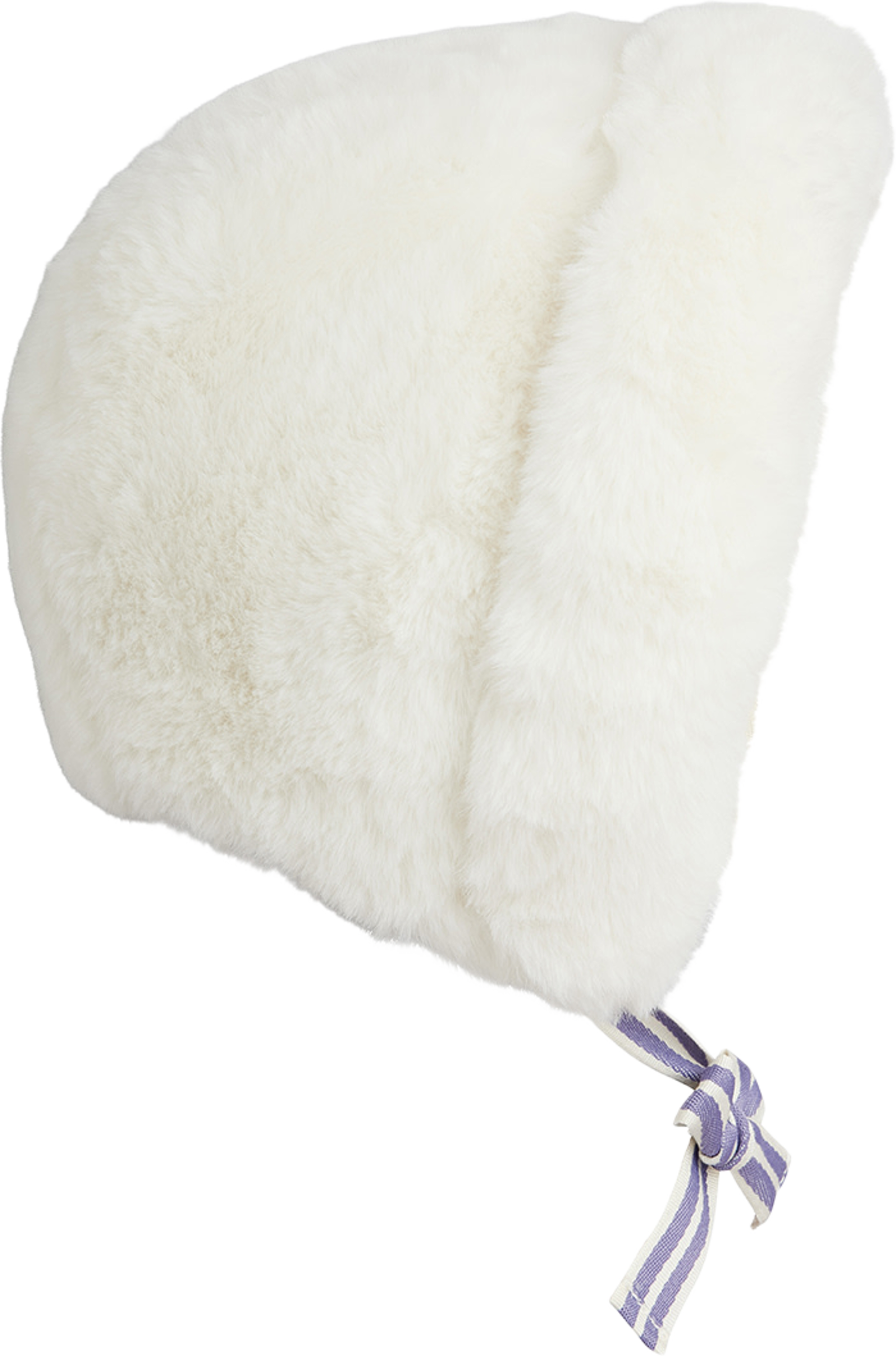 Faux fur fold up hat, från Mini Rodini, i färgen Off-white. Klicka för att öppna bilden i stort format