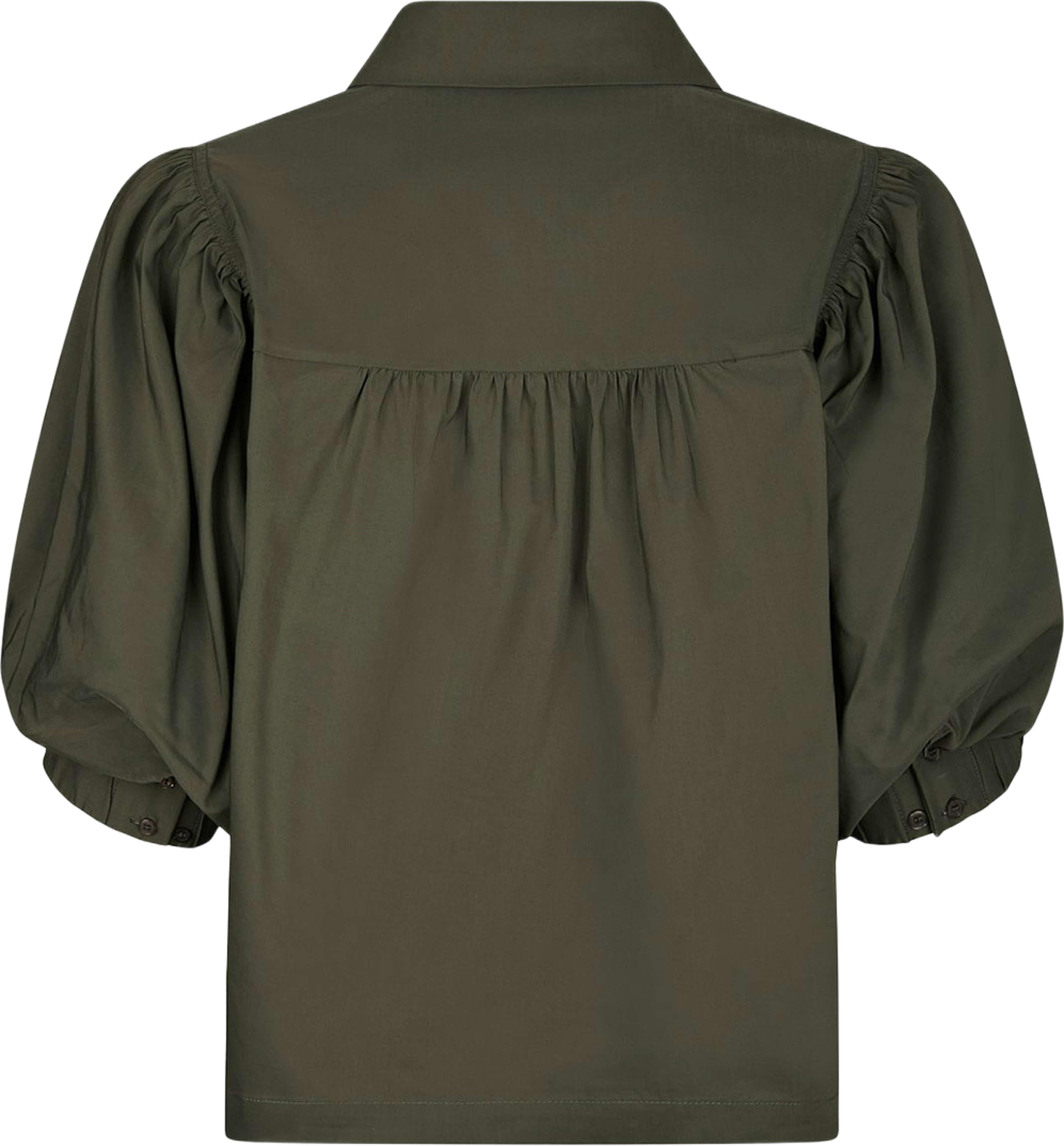 Etta Poplin Shirt, från Neo Noir, i färgen Army. Klicka för att öppna bilden i stort format