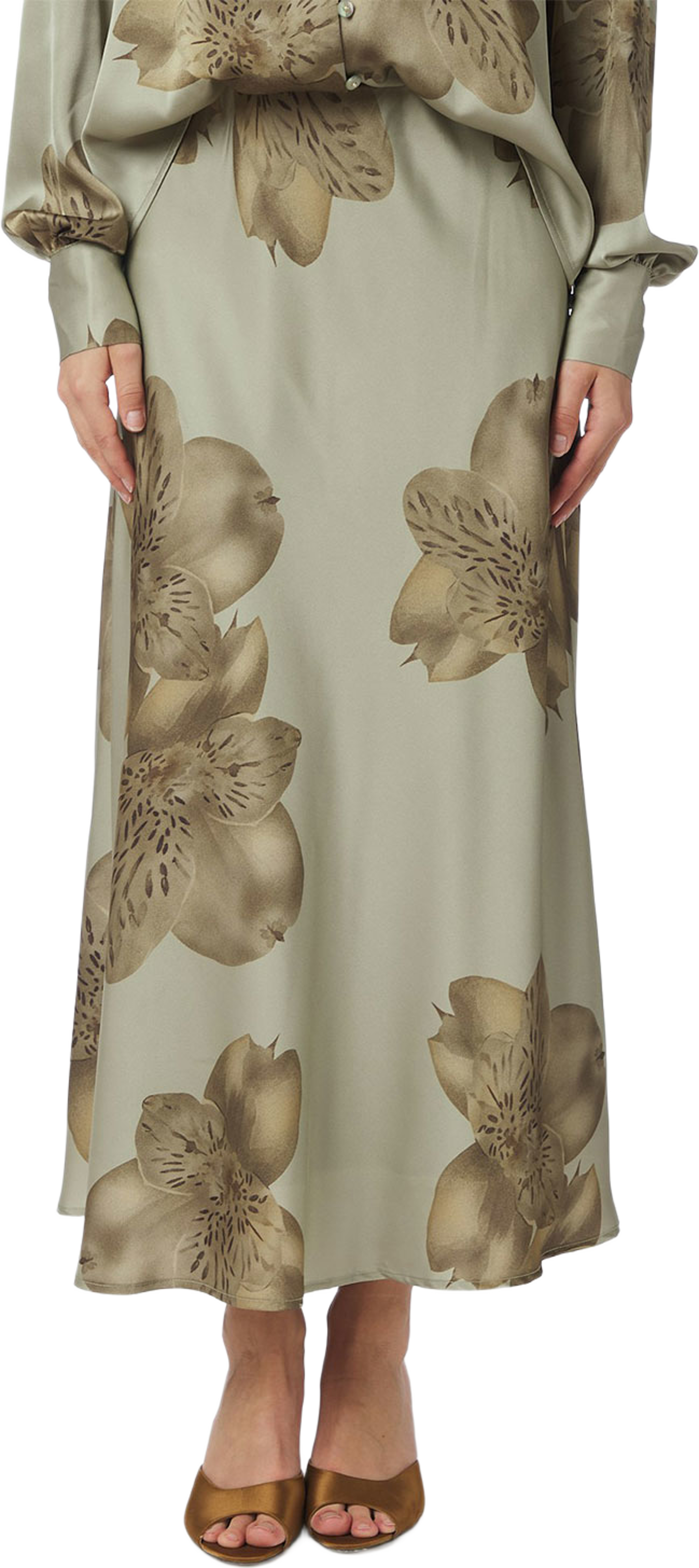 Bovary Misty Orchid  Skirt, från Neo Noir, i färgen Smoke Green. Klicka för att öppna bilden i stort format