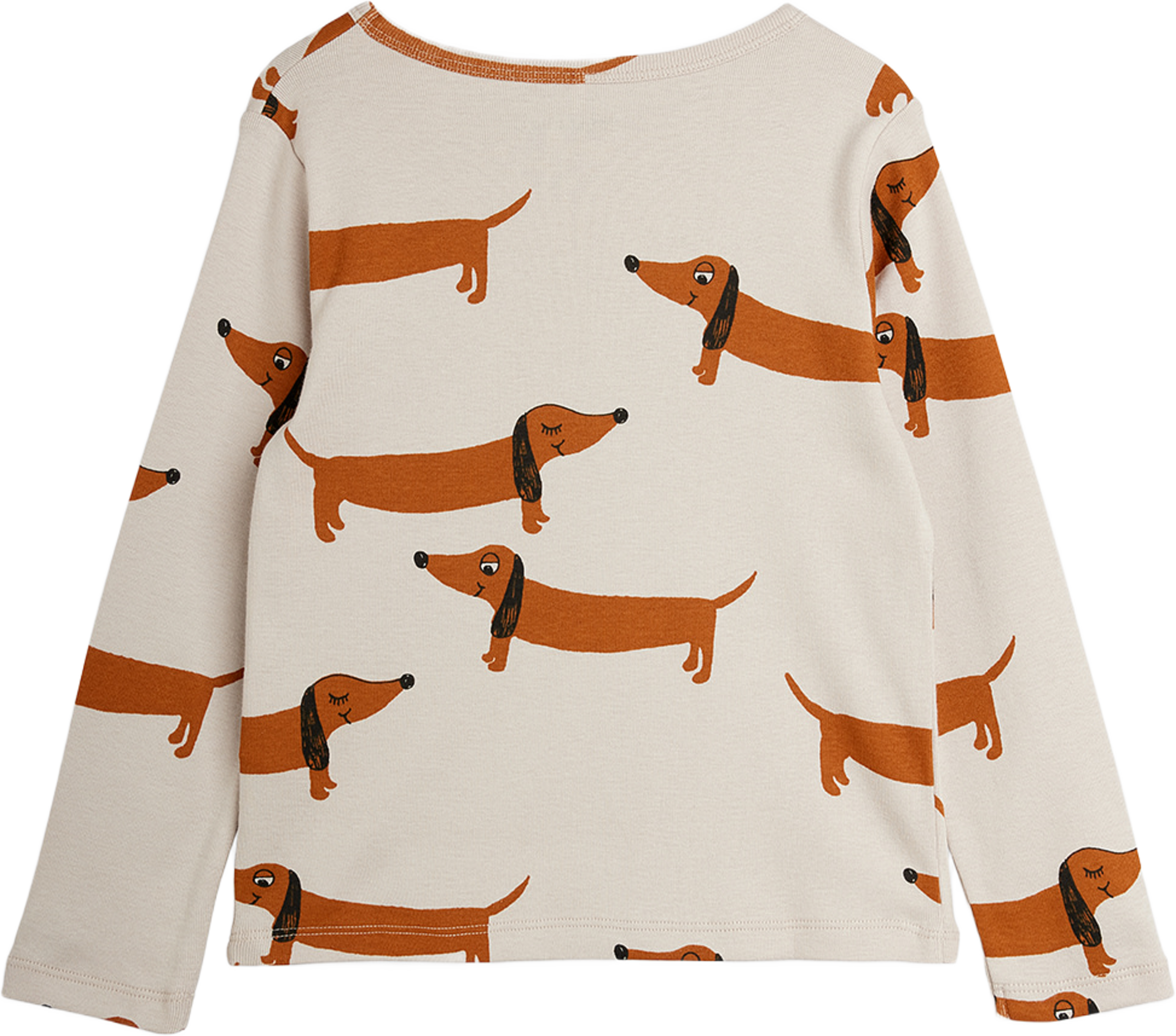 Dog print långärmad t-shirt, från Mini Rodini, i färgen Grey. Klicka för att öppna bilden i stort format