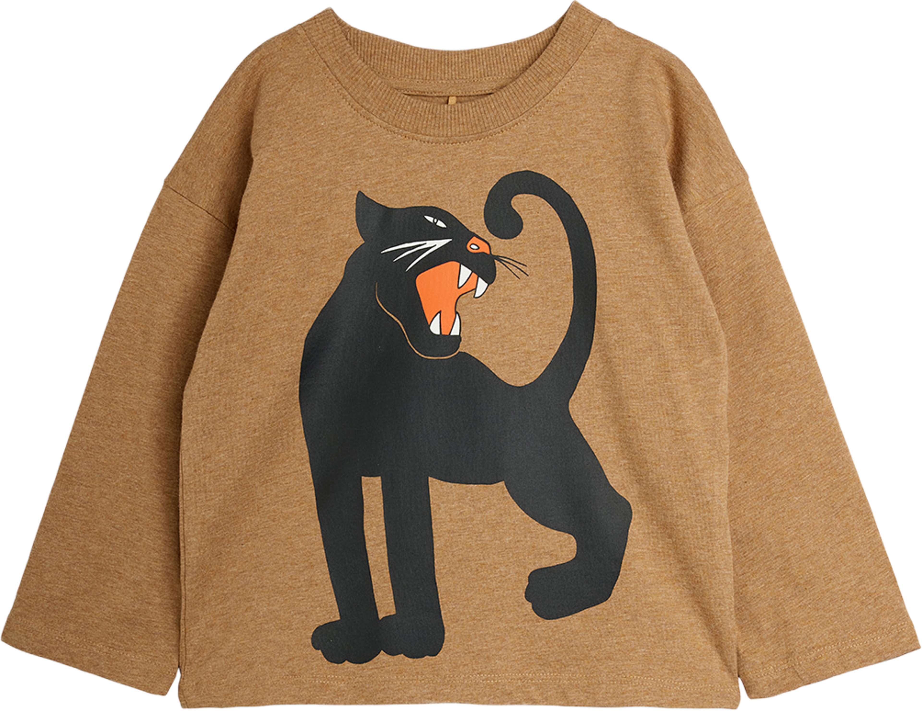 Panther Långärmad topp, från Mini Rodini, i färgen Brown. Klicka för att öppna bilden i stort format