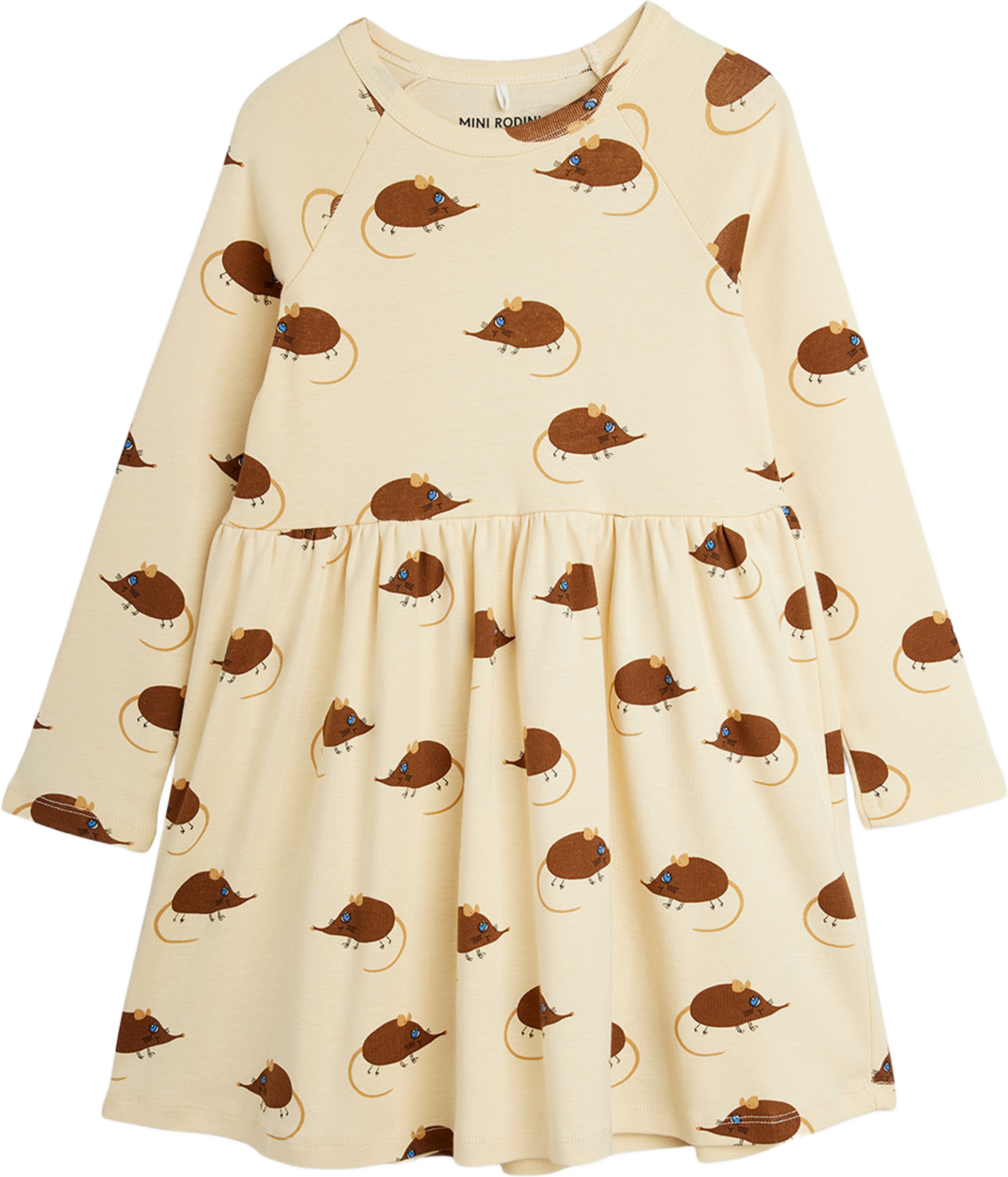Elephant shrew Klänning, från Mini Rodini, i färgen Beige. Klicka för att öppna bilden i stort format