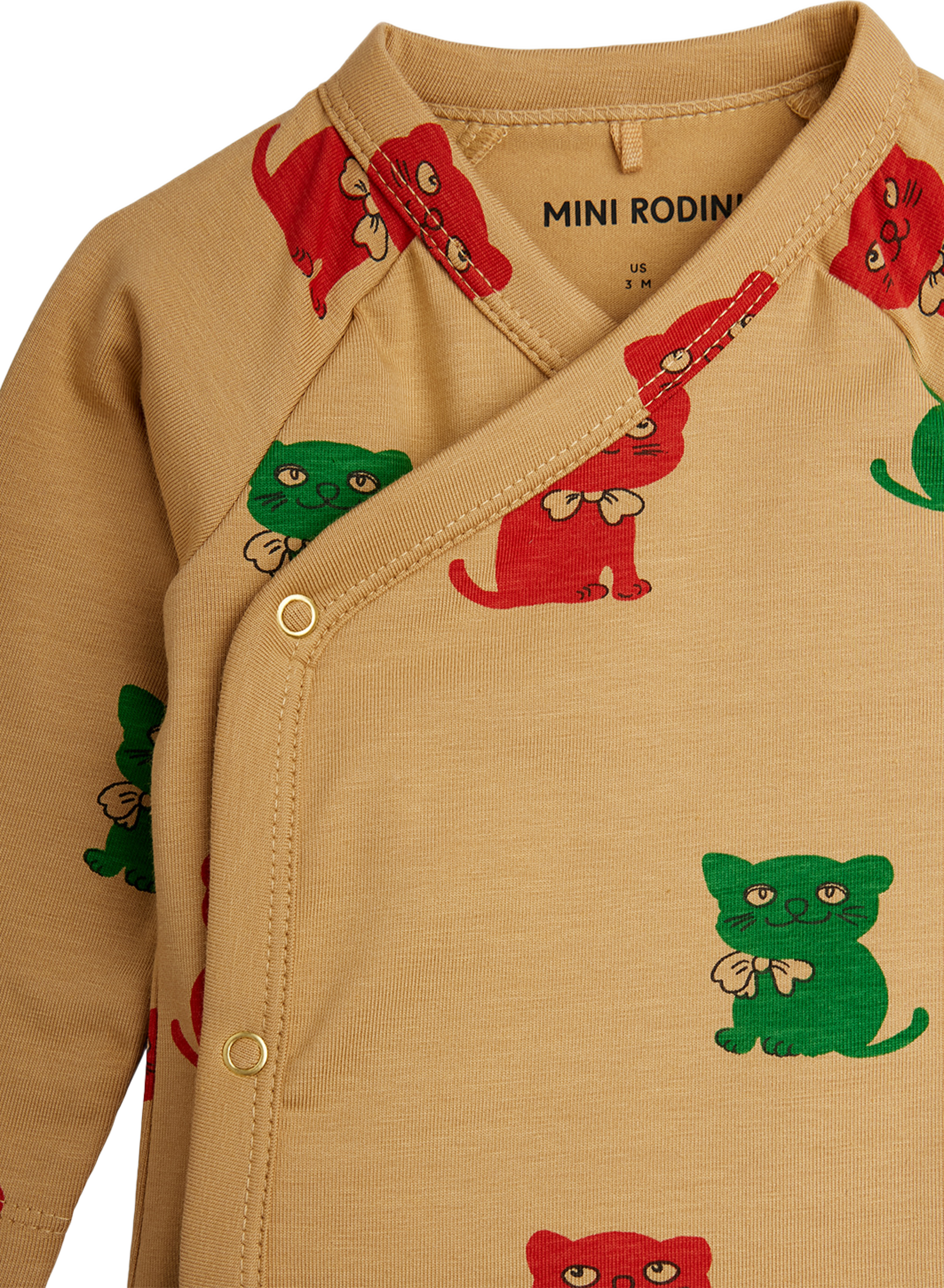 Kittens Nyfödd Babyset, från Mini Rodini, i färgen Beige. Klicka för att öppna bilden i stort format