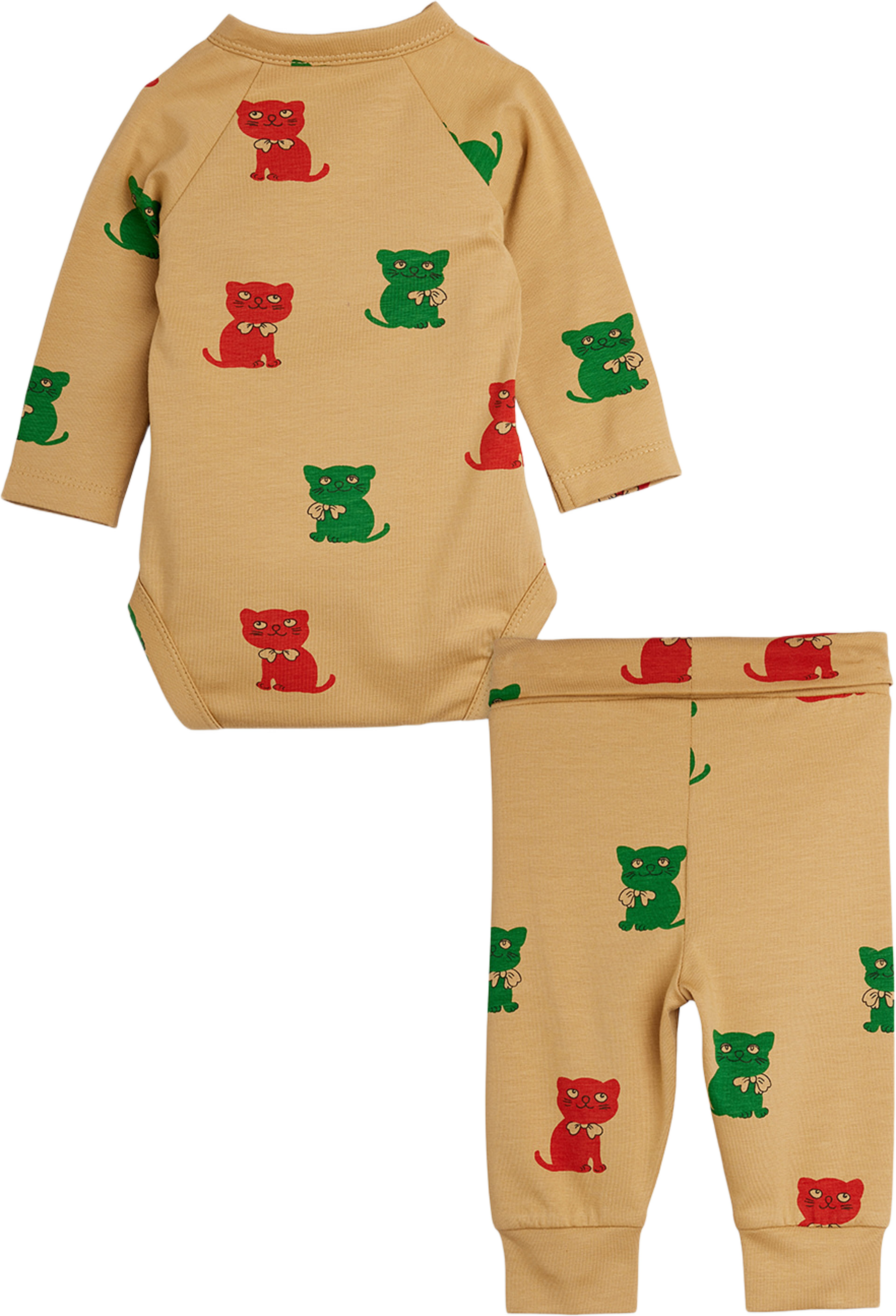 Kittens Nyfödd Babyset, från Mini Rodini, i färgen Beige. Klicka för att öppna bilden i stort format