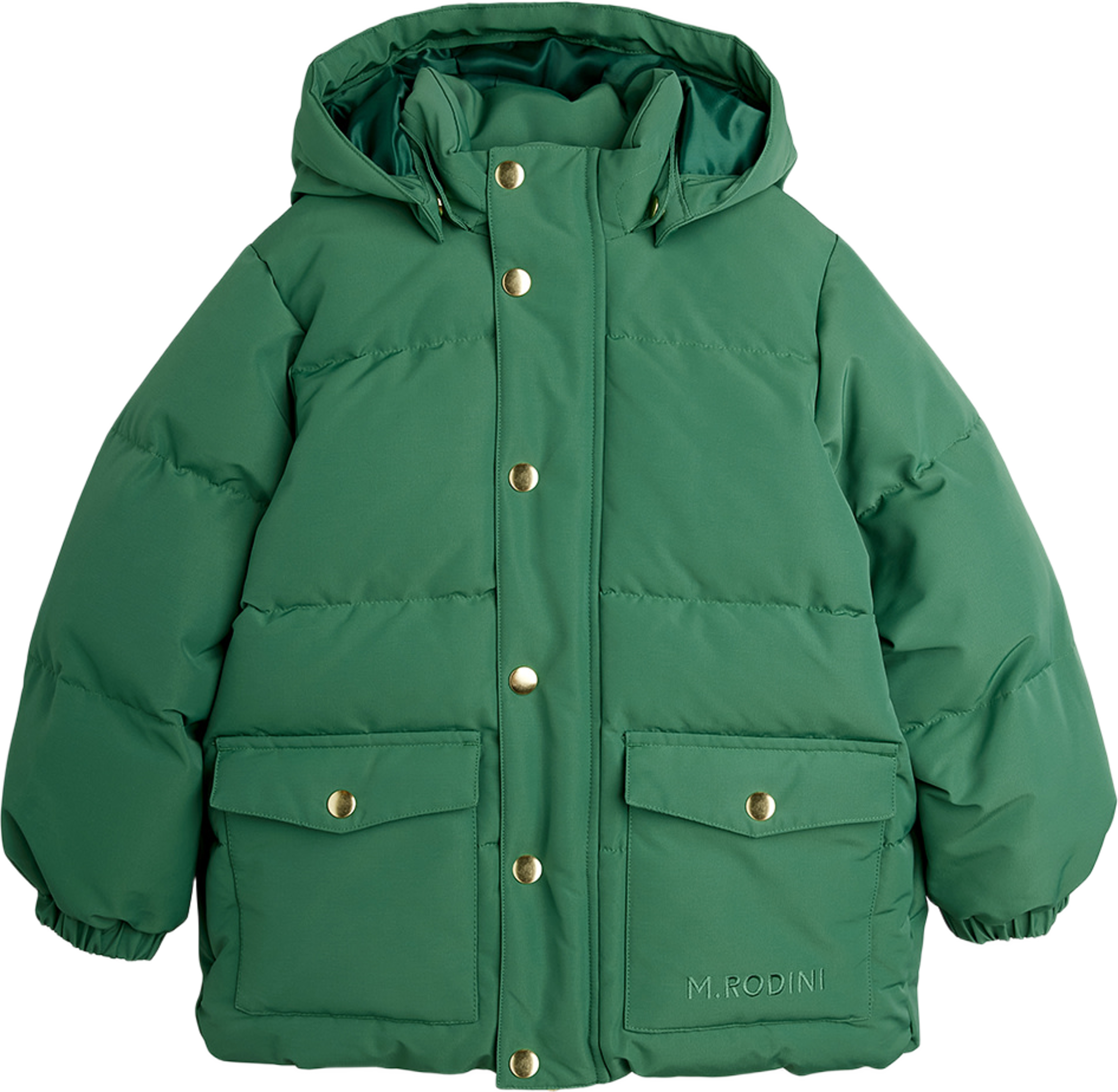 Mini Rodini heavy puffer, från Mini Rodini, i färgen Green. Klicka för att öppna bilden i stort format