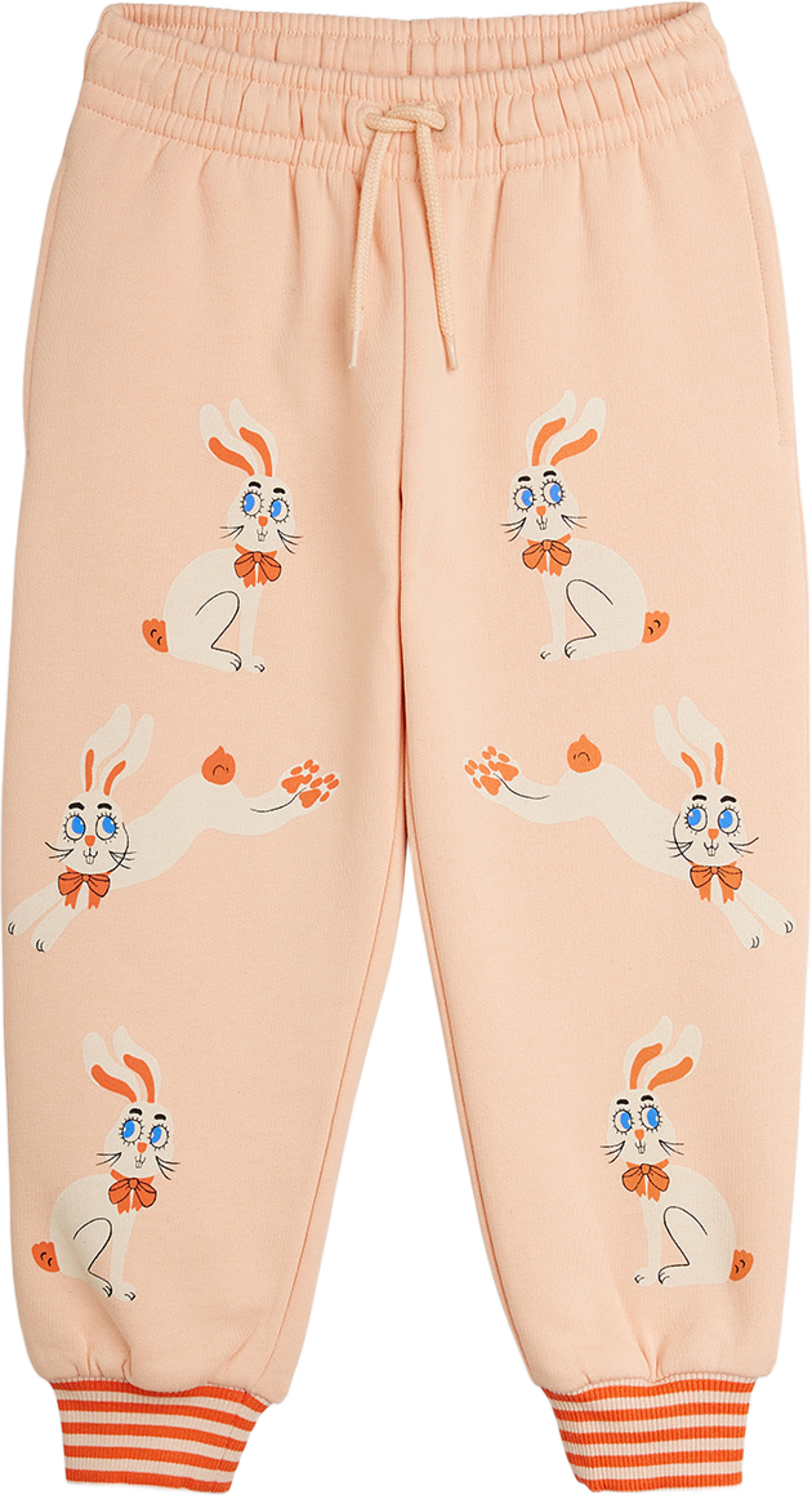 Rabbit cuffed sweatpants, från Mini Rodini, i färgen Pink. Klicka för att öppna bilden i stort format