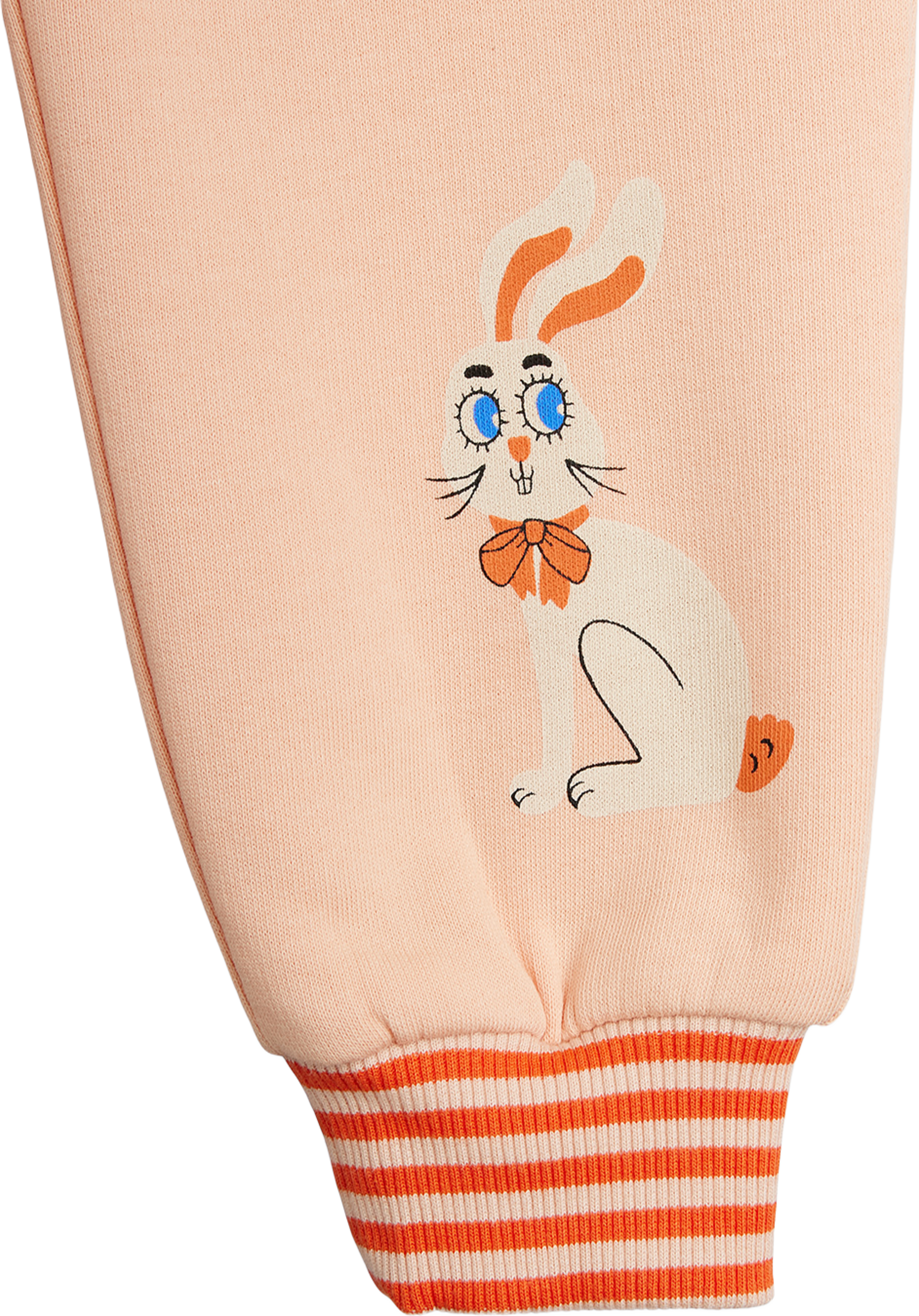 Rabbit cuffed sweatpants, från Mini Rodini, i färgen Pink. Klicka för att öppna bilden i stort format