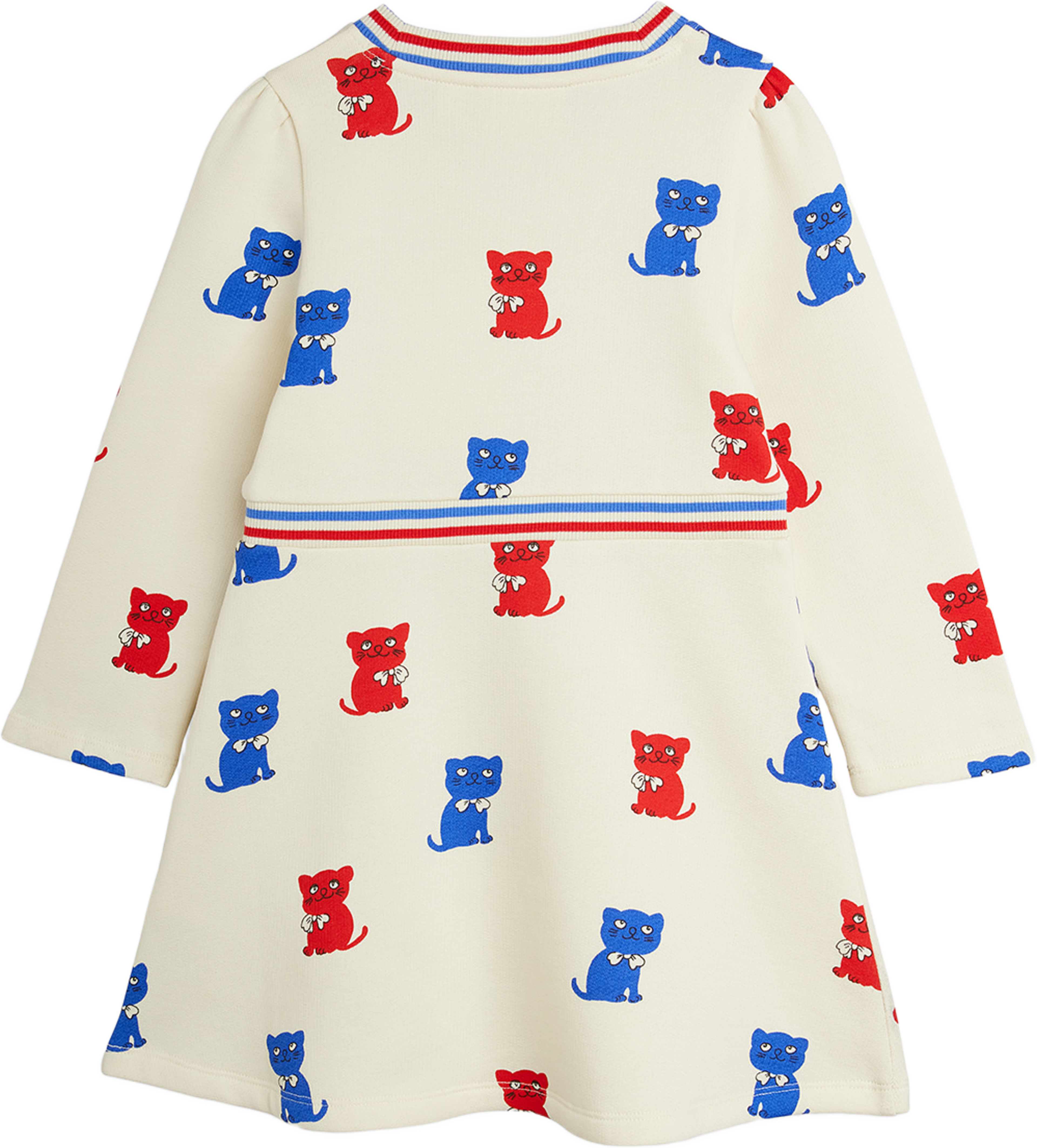 Kittens Sweatdress, från Mini Rodini, i färgen Off-white. Klicka för att öppna bilden i stort format