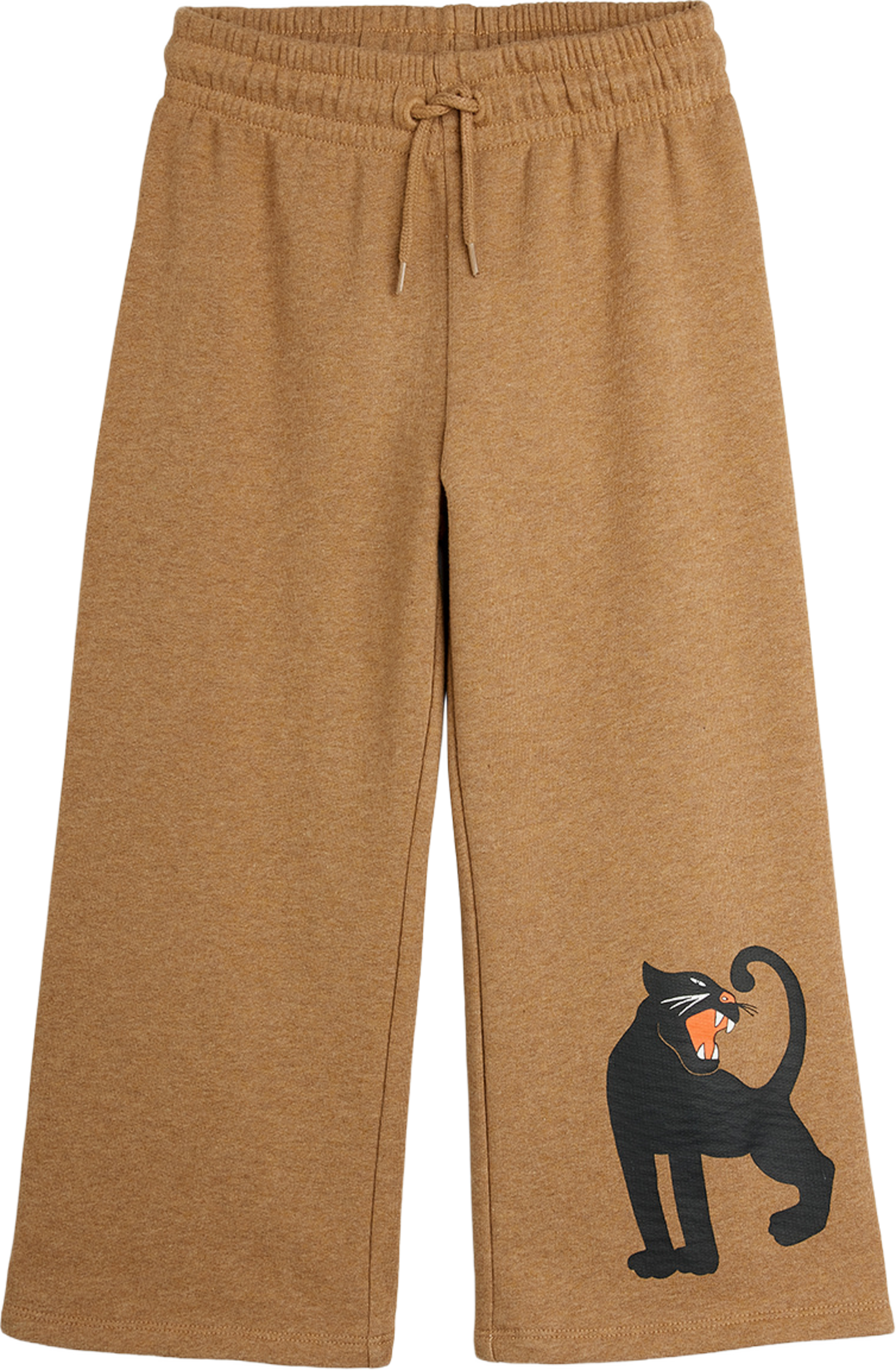 Panther melange sweatpants, från Mini Rodini, i färgen Brown. Klicka för att öppna bilden i stort format