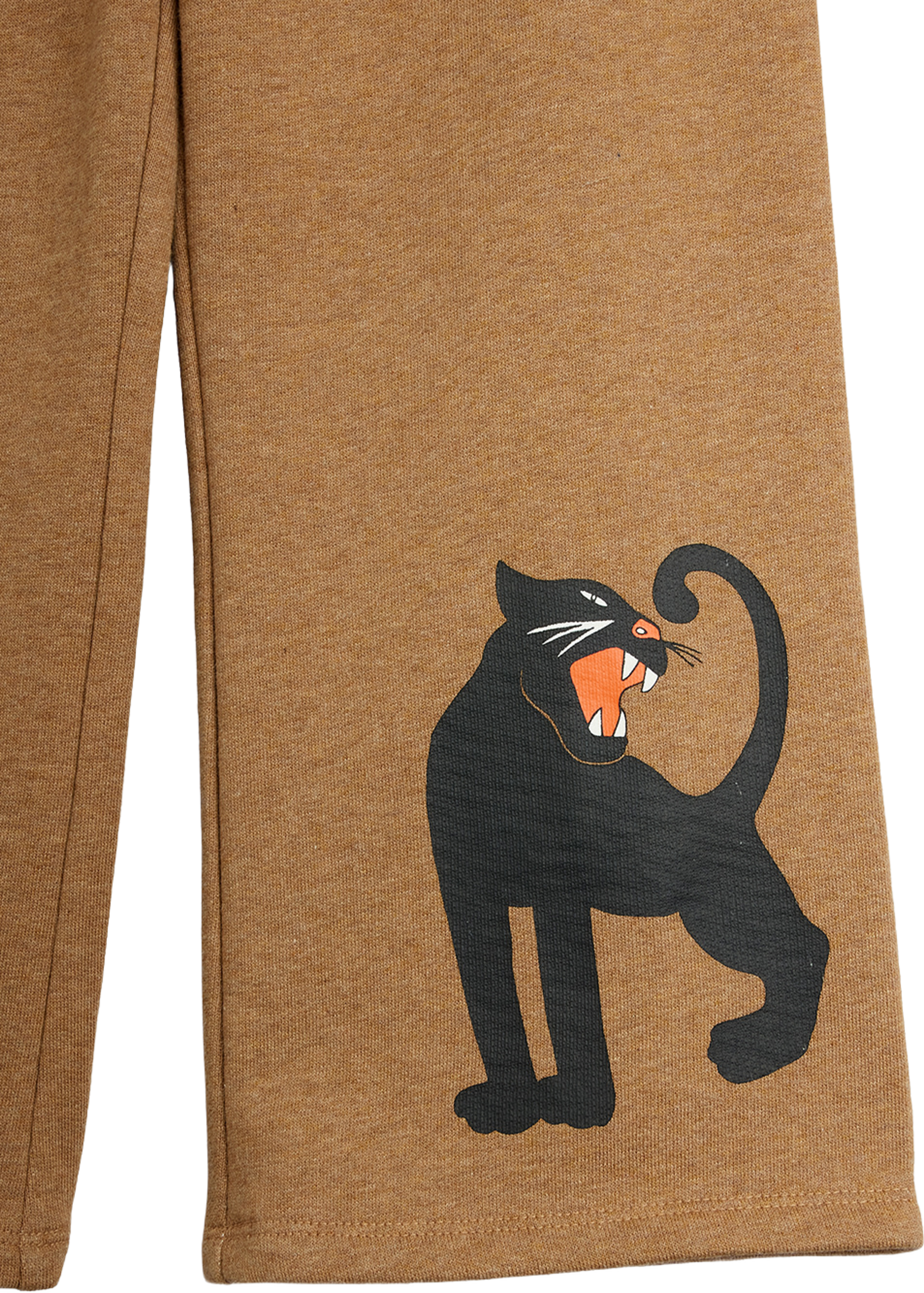 Panther melange sweatpants, från Mini Rodini, i färgen Brown. Klicka för att öppna bilden i stort format
