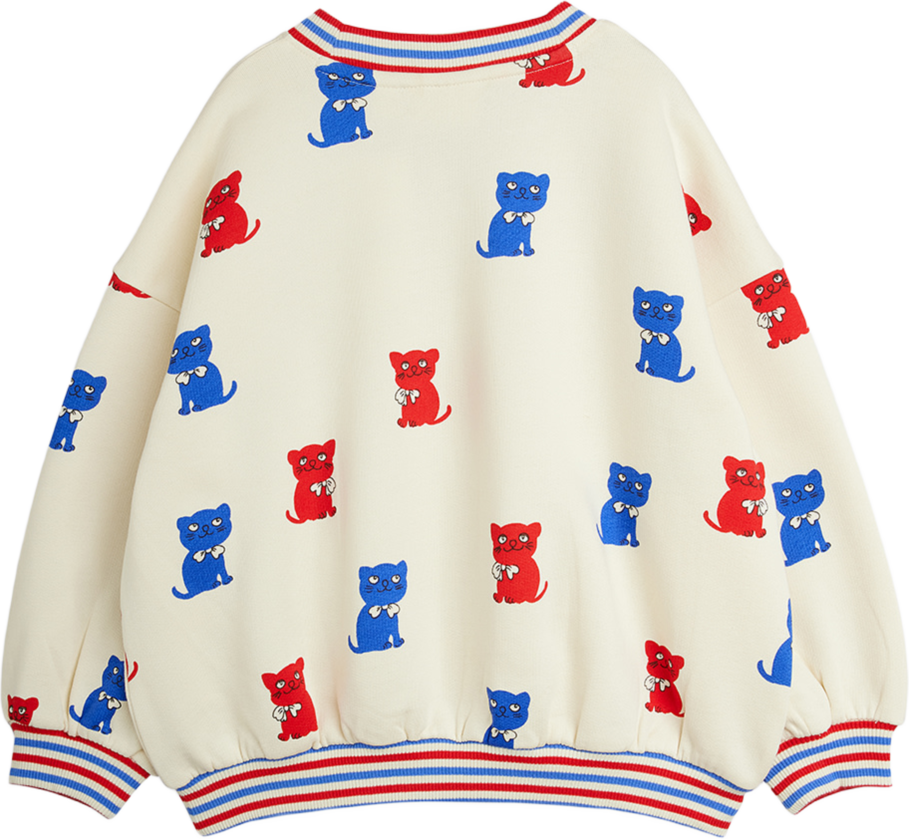 Kittens sweatshirt, från Mini Rodini, i färgen Off-white. Klicka för att öppna bilden i stort format