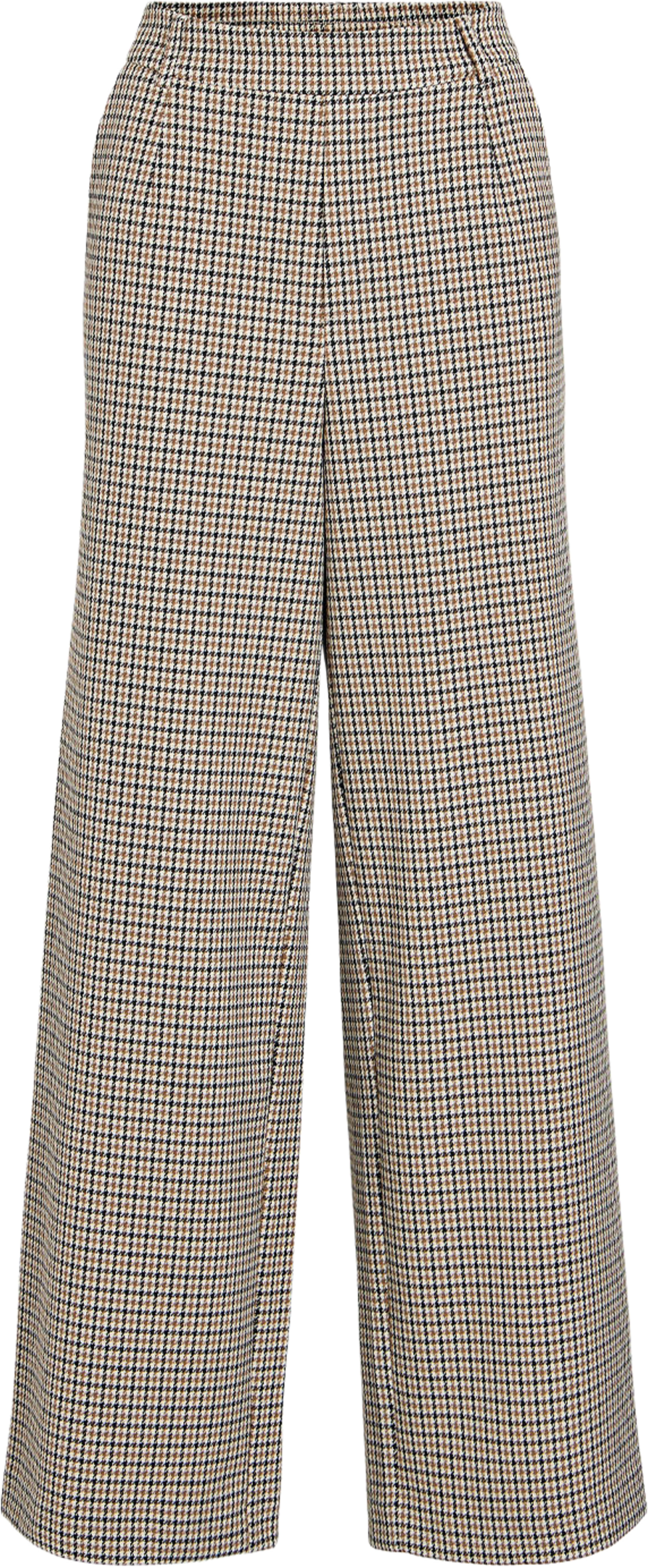 Vivarone Pattern Wide Pants, från Vila, i färgen Birch Houndstooth. Klicka för att öppna bilden i stort format