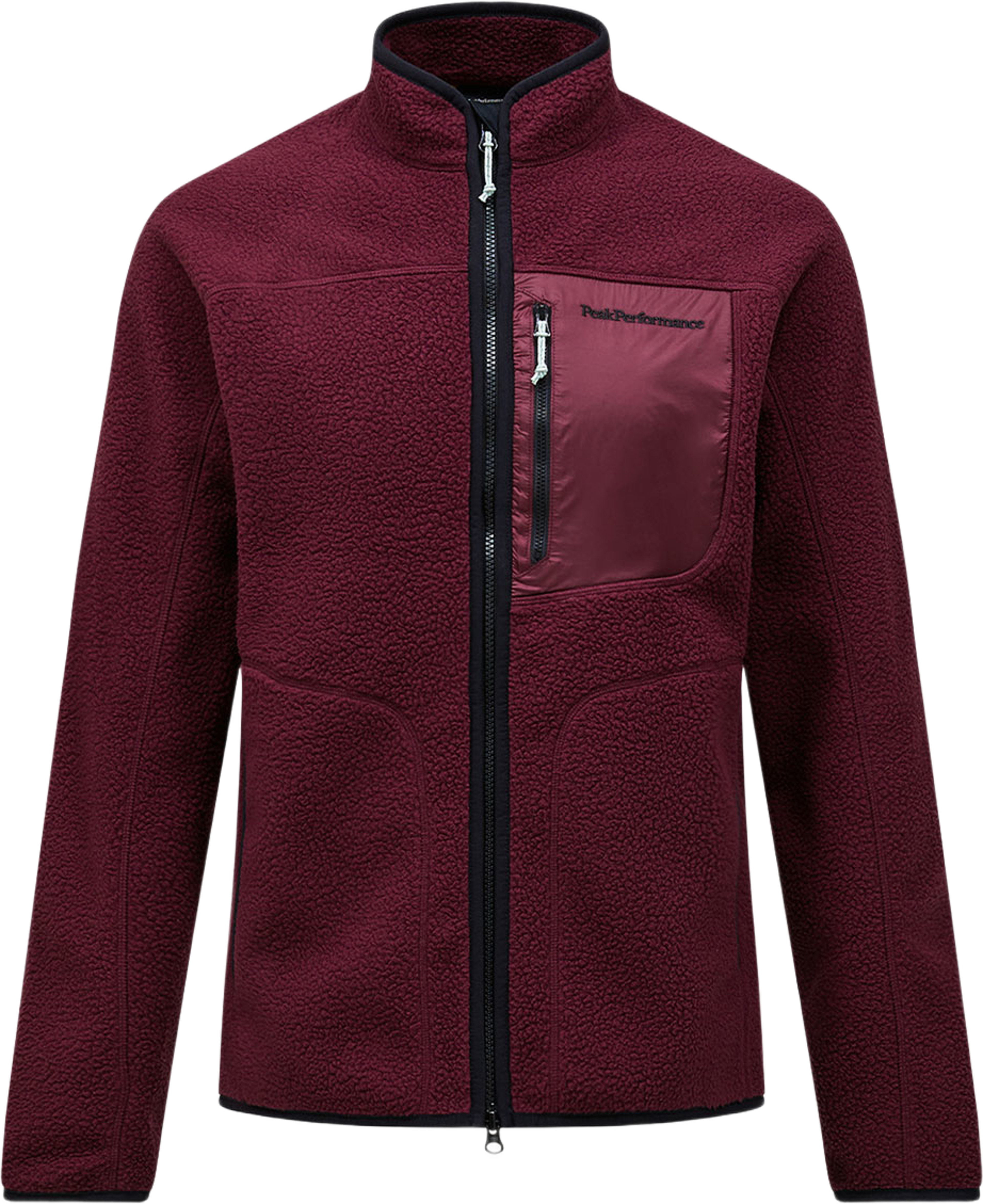 NatureRush Pile Zip Jacket, från Peak Performance, i färgen Porto. Klicka för att öppna bilden i stort format