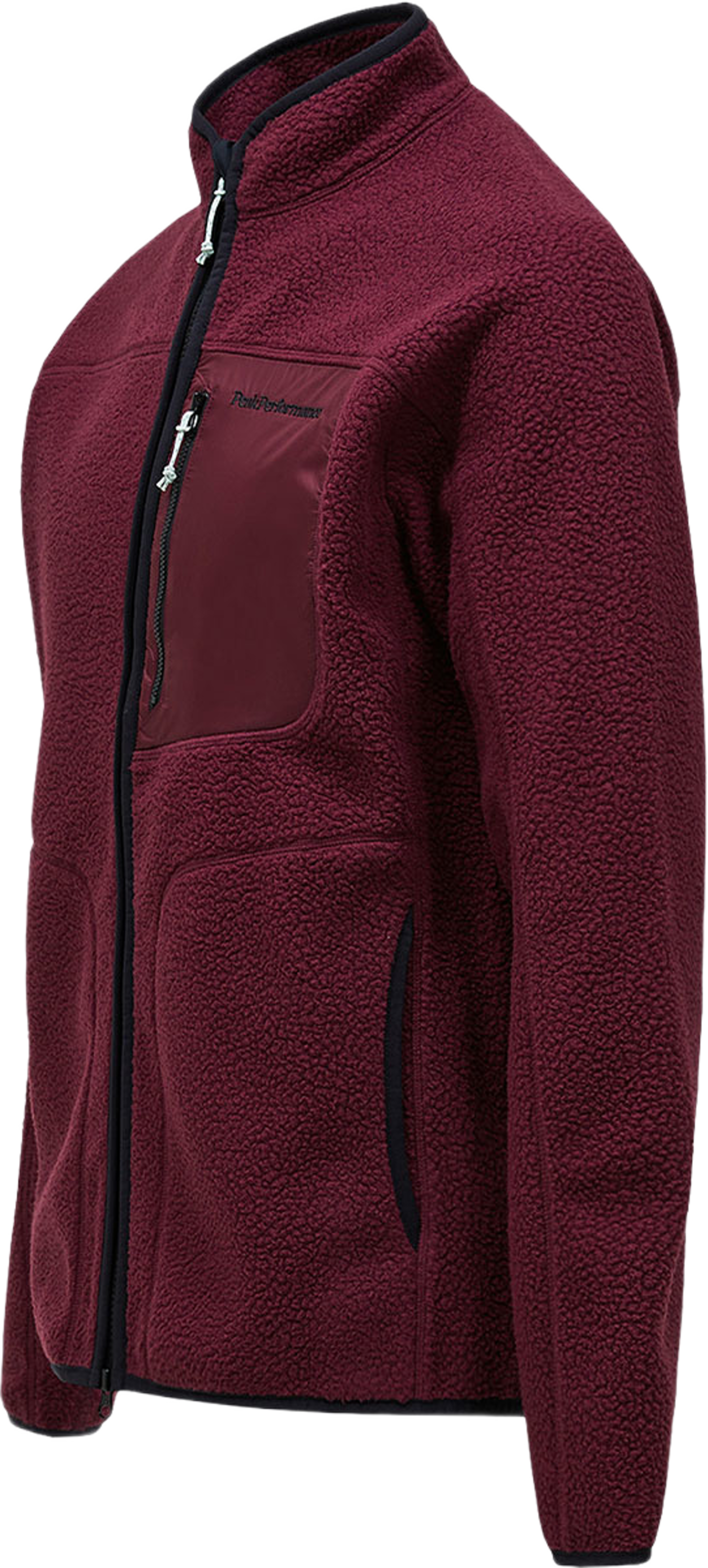 NatureRush Pile Zip Jacket, från Peak Performance, i färgen Porto. Klicka för att öppna bilden i stort format