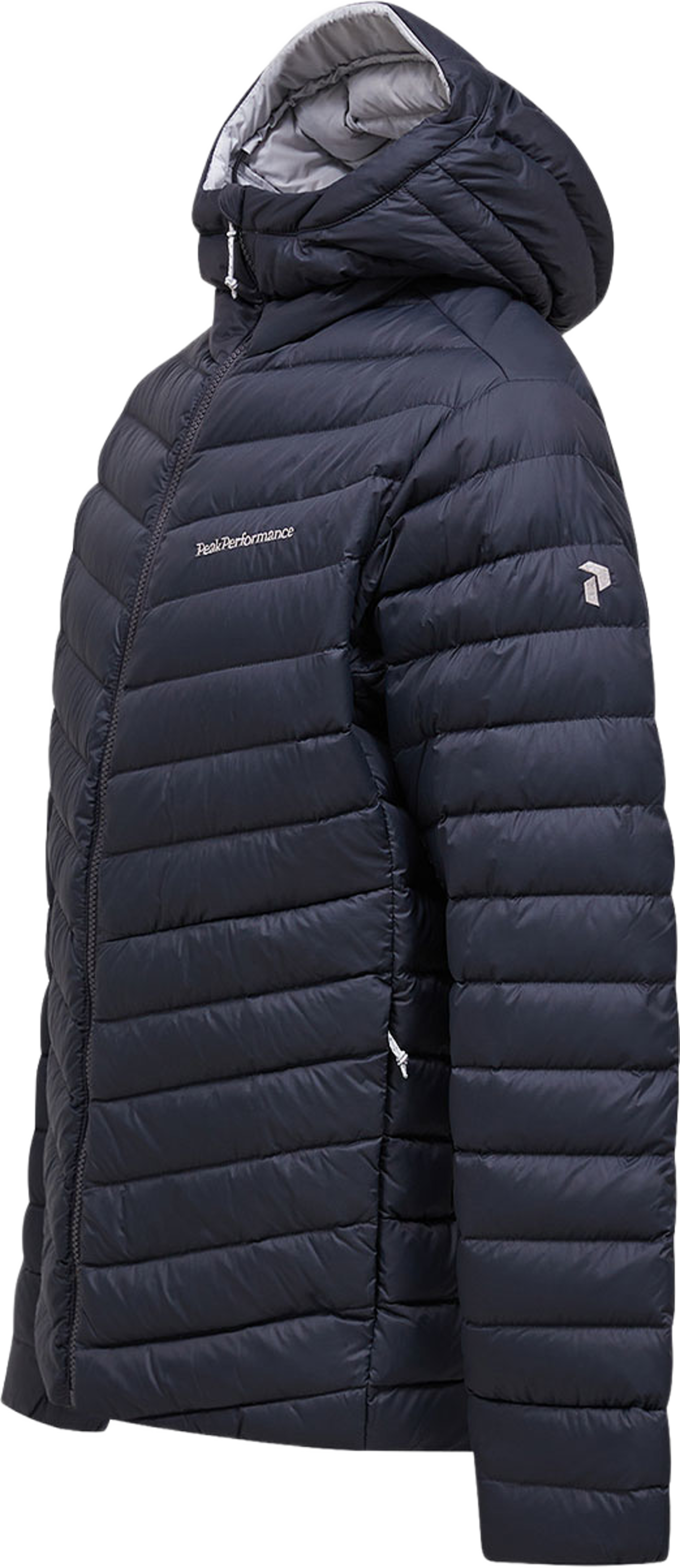 Frost Down Hood Jacket, från Peak Performance, i färgen Motion Grey. Klicka för att öppna bilden i stort format