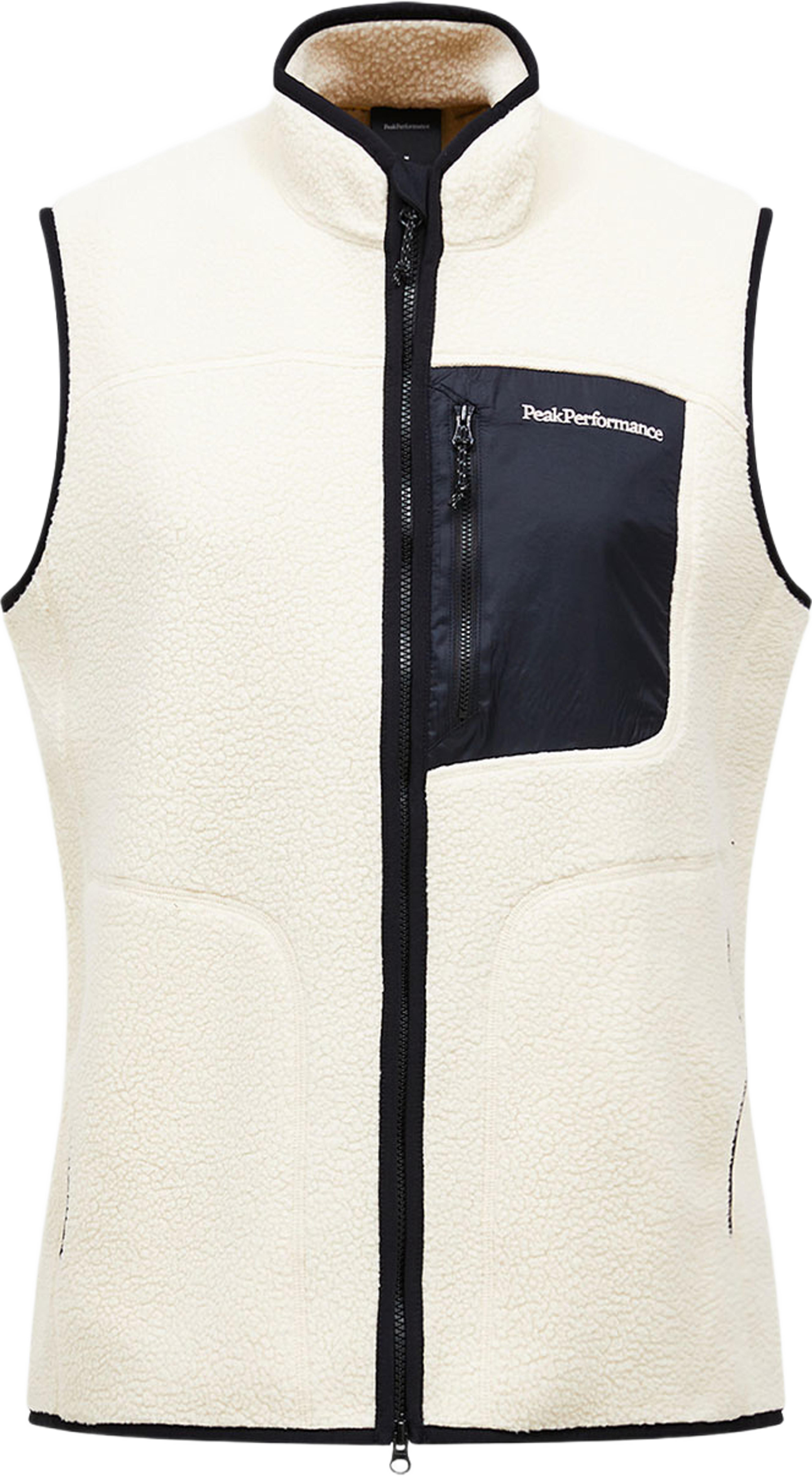 NatureRush Pile Vest, från Peak Performance, i färgen Sand Fog. Klicka för att öppna bilden i stort format