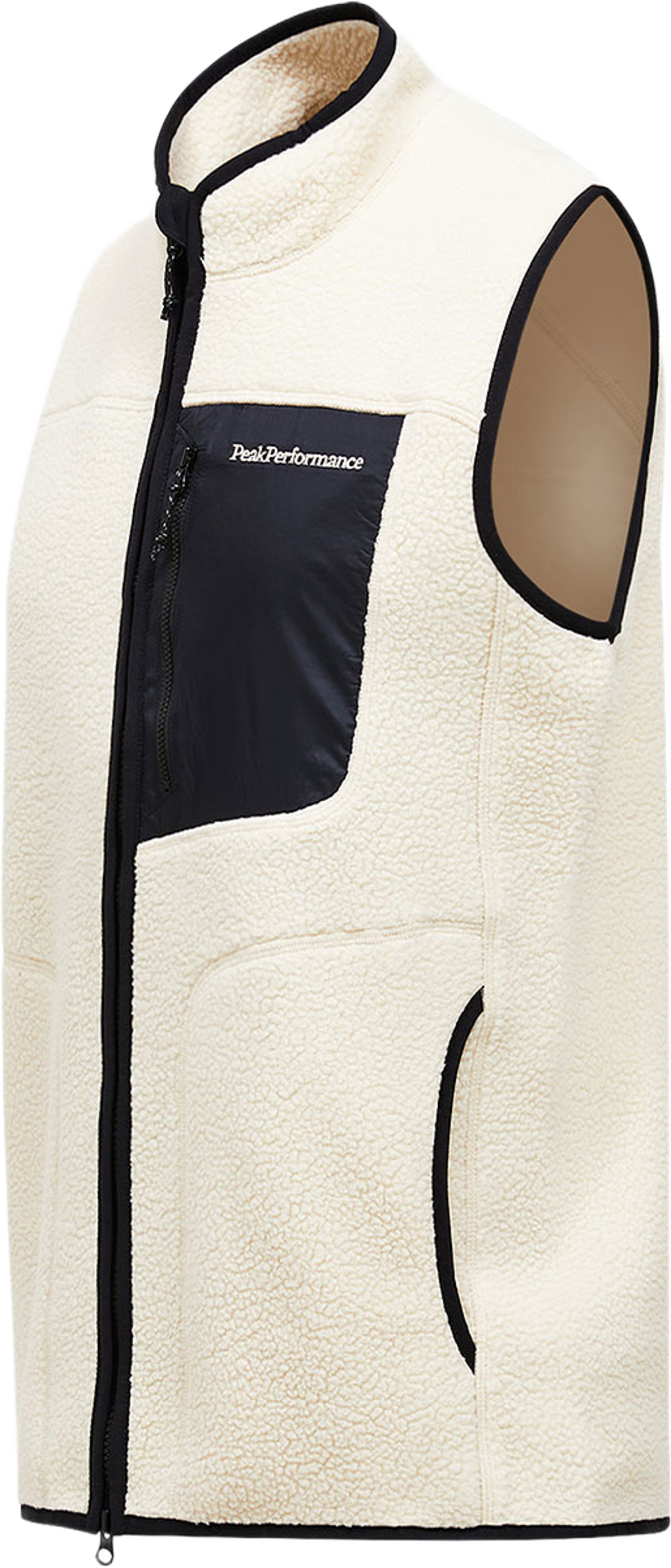 NatureRush Pile Vest, från Peak Performance, i färgen Sand Fog. Klicka för att öppna bilden i stort format