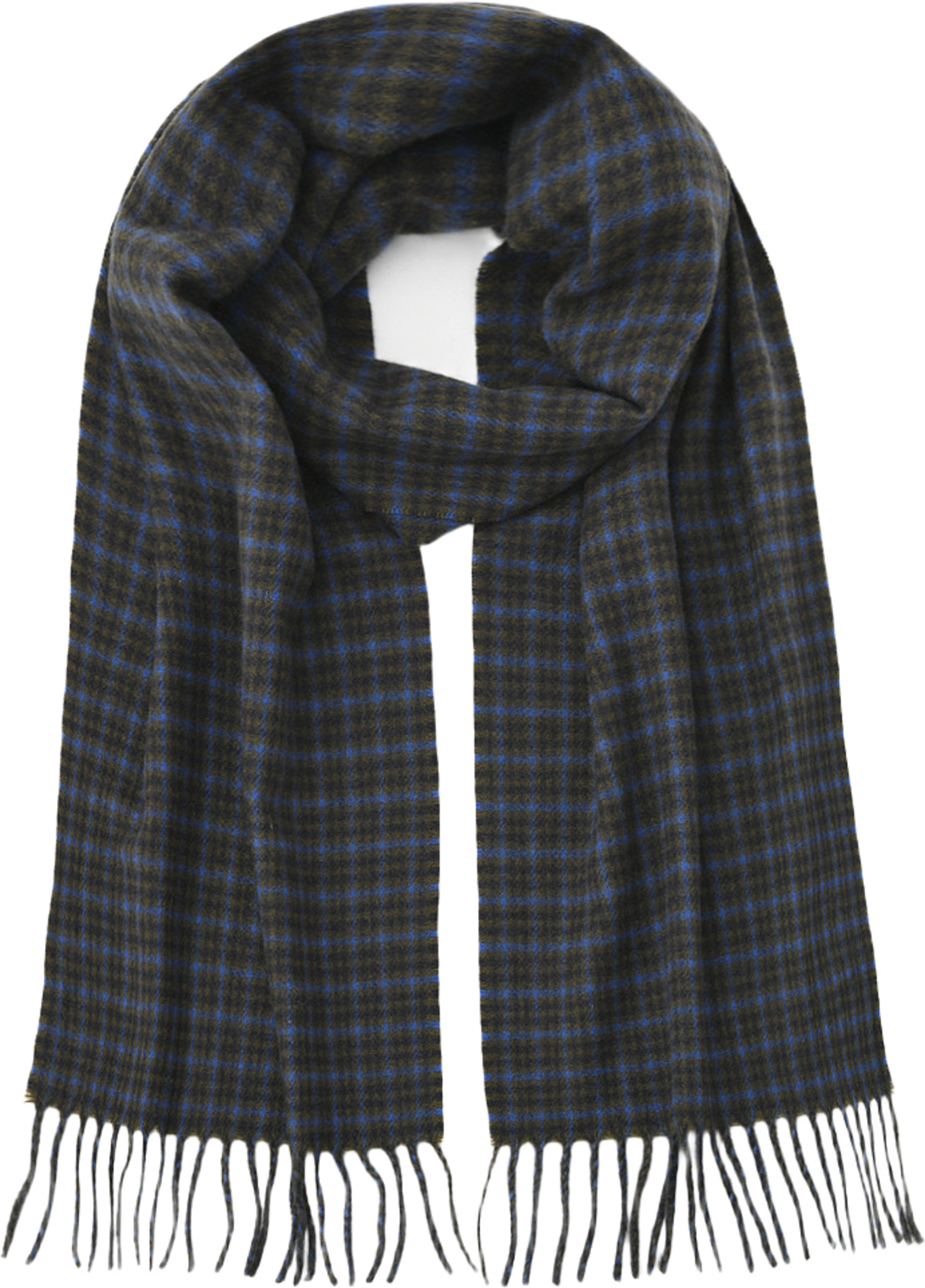 Halsduk PELLE, från NORVIE, i färgen Navy Check. Klicka för att öppna bilden i stort format