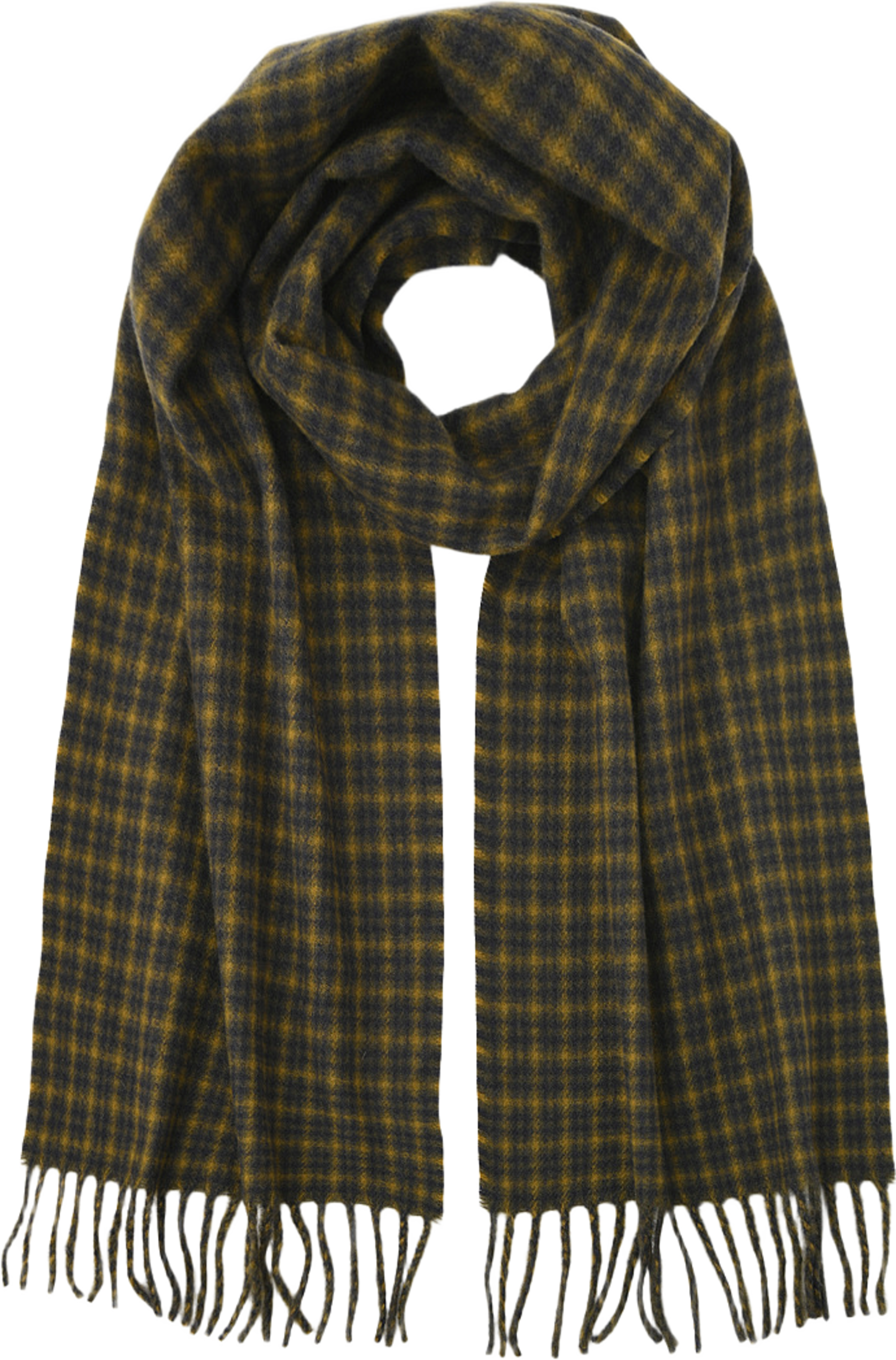 Halsduk PELLE, från NORVIE, i färgen Khaki Check. Klicka för att öppna bilden i stort format
