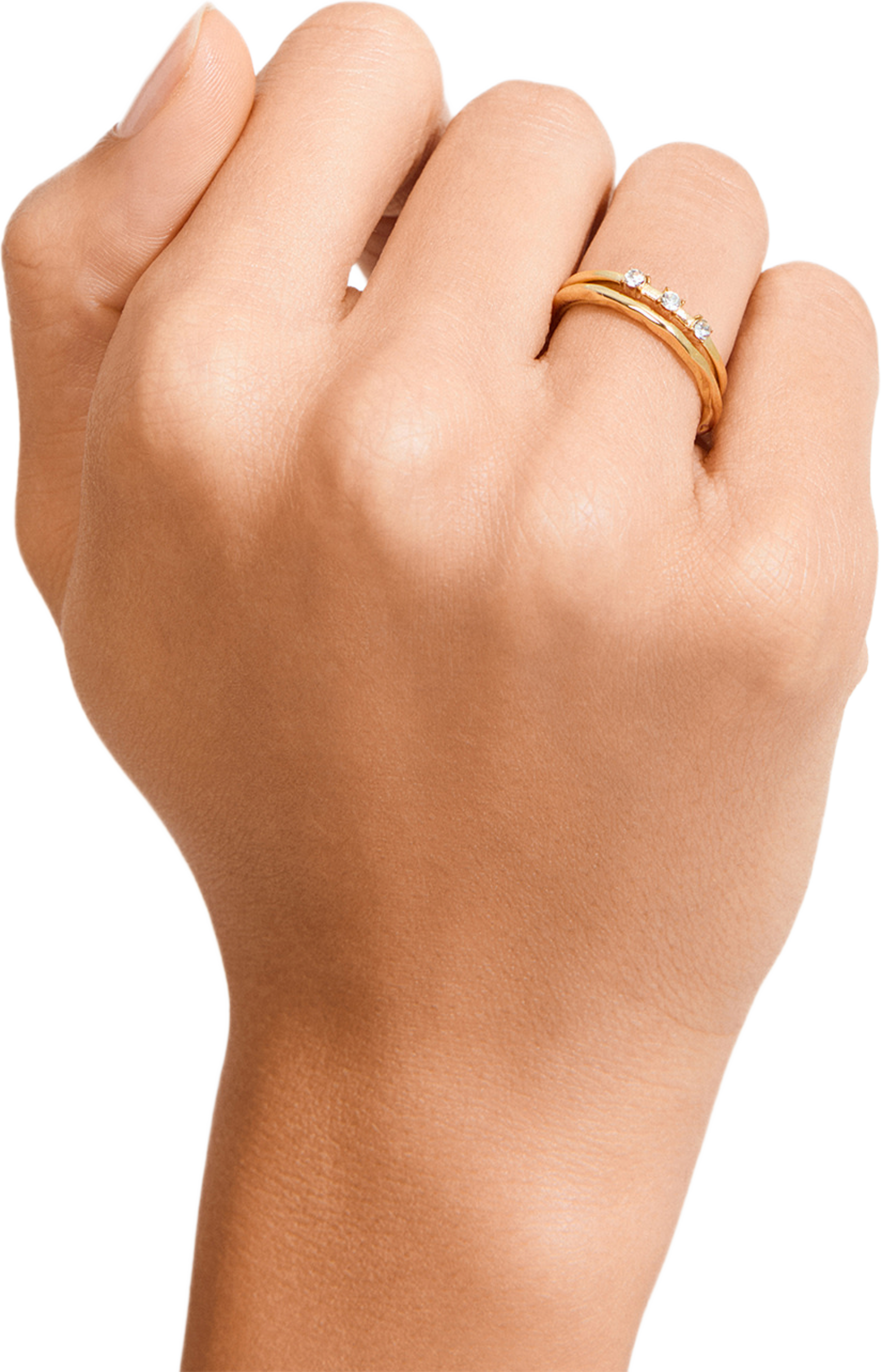 IVARIN rings, 2-in-1 set, gold-plated, från Pilgrim, i färgen Gold Plated. Klicka för att öppna bilden i stort format