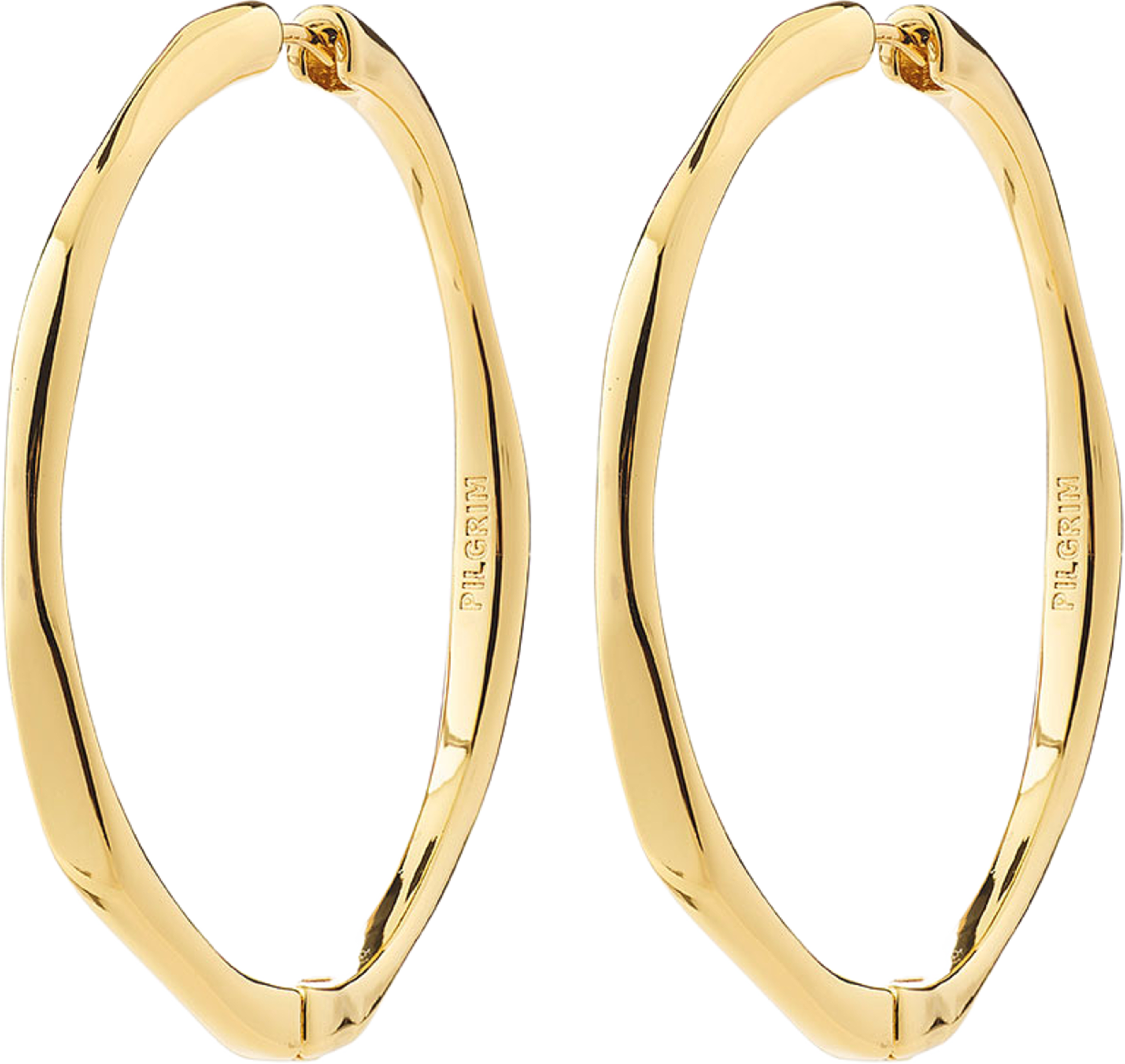 PRESENCE hoop earrings gold-plated, från Pilgrim, i färgen Gold Plated. Klicka för att öppna bilden i stort format