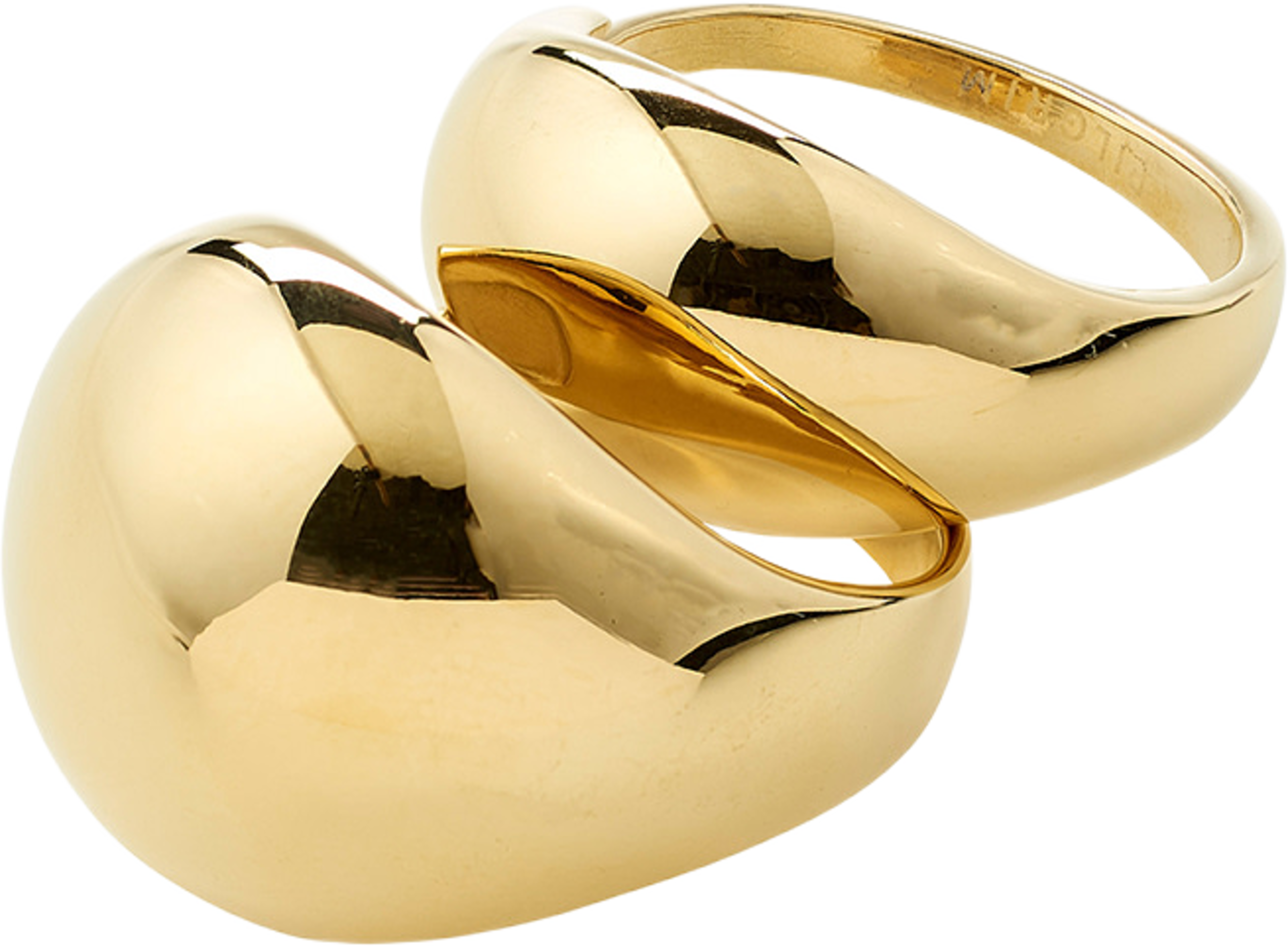 EVON rings, 2-in-1 set, gold-plated, från Pilgrim, i färgen Gold Plated. Klicka för att öppna bilden i stort format