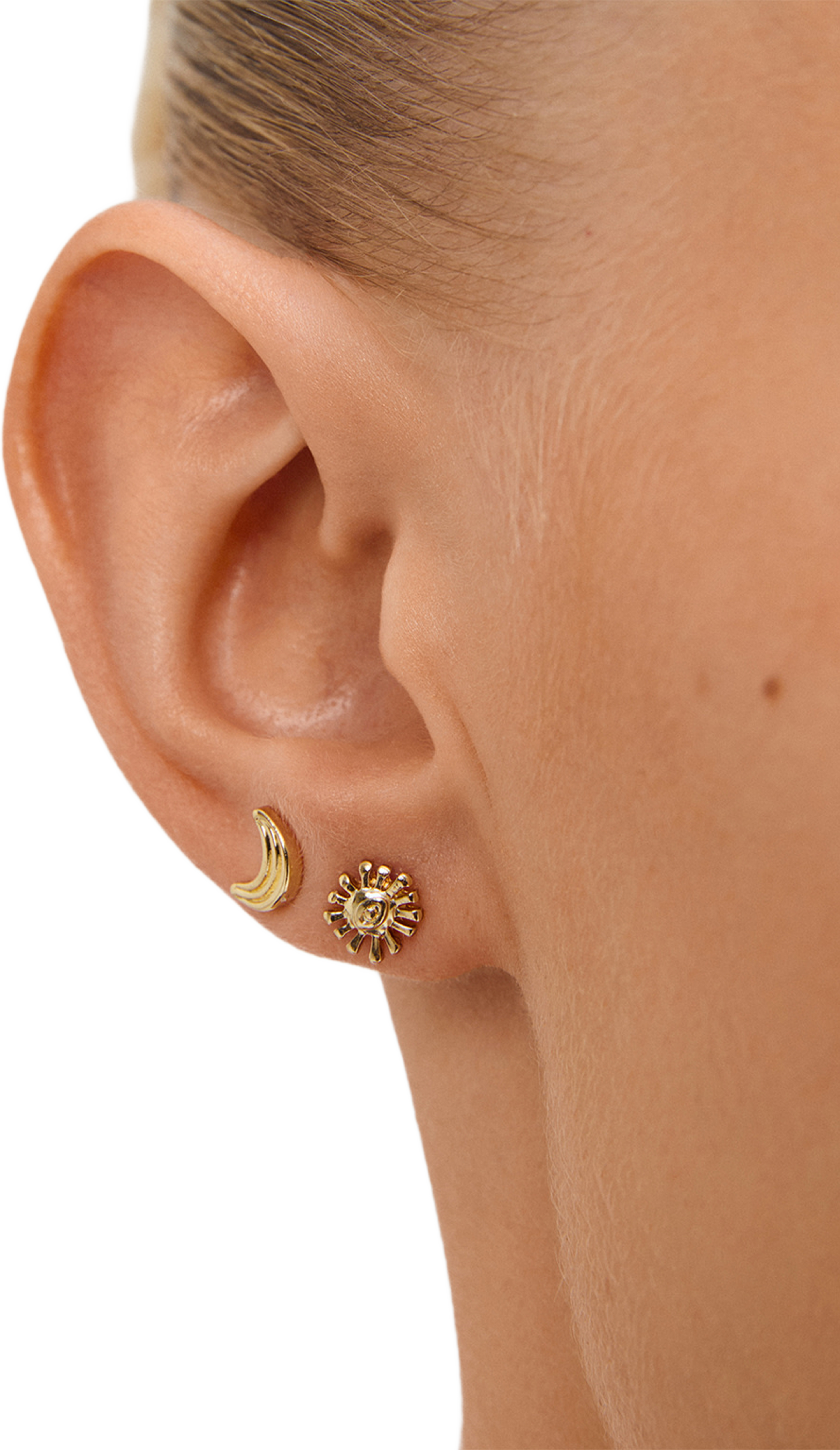 MISHA earrings, 2-in-1 set, gold-plated, från Pilgrim, i färgen Gold Plated. Klicka för att öppna bilden i stort format