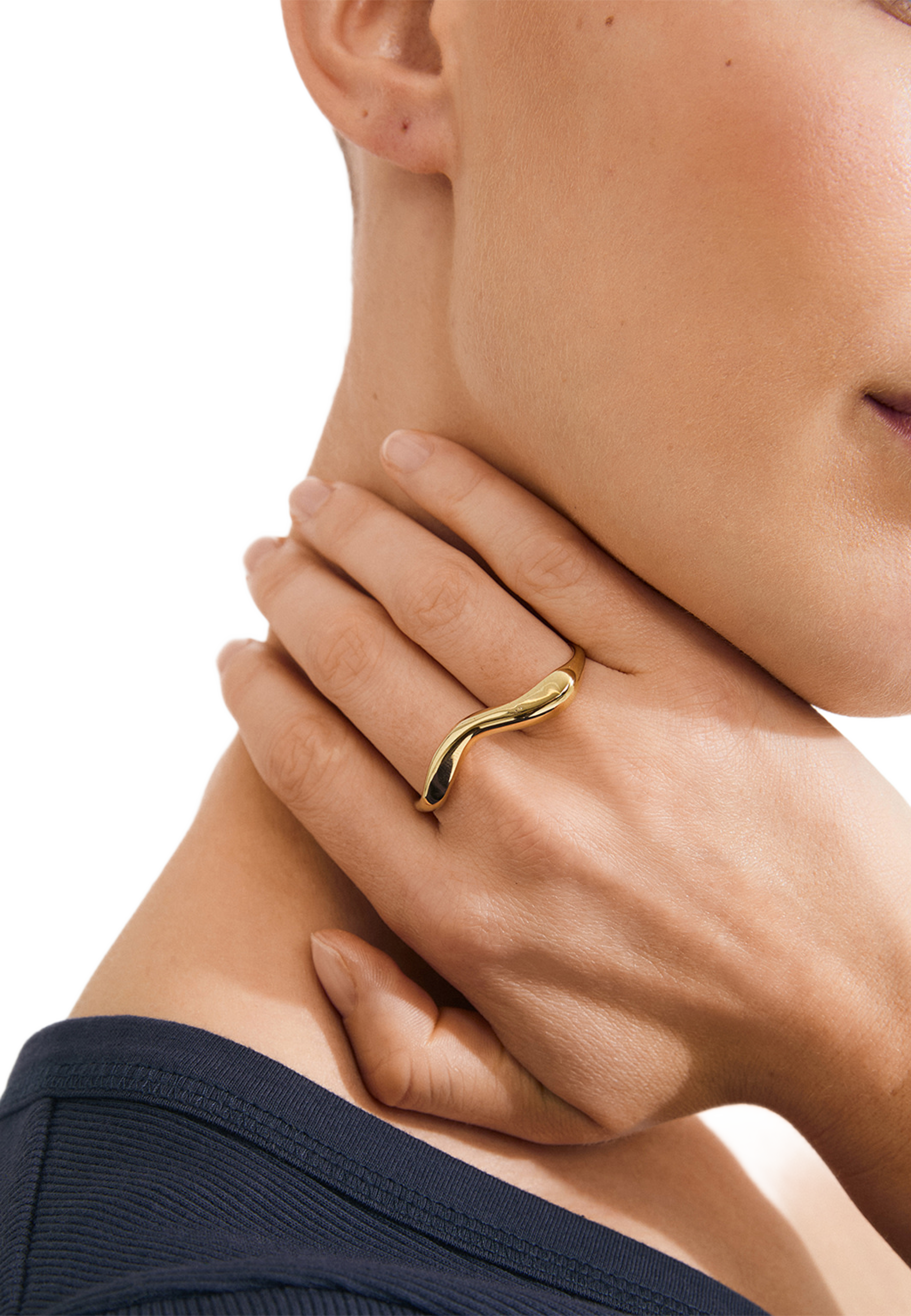 EVON double ring gold-plated, från Pilgrim, i färgen Gold Plated. Klicka för att öppna bilden i stort format