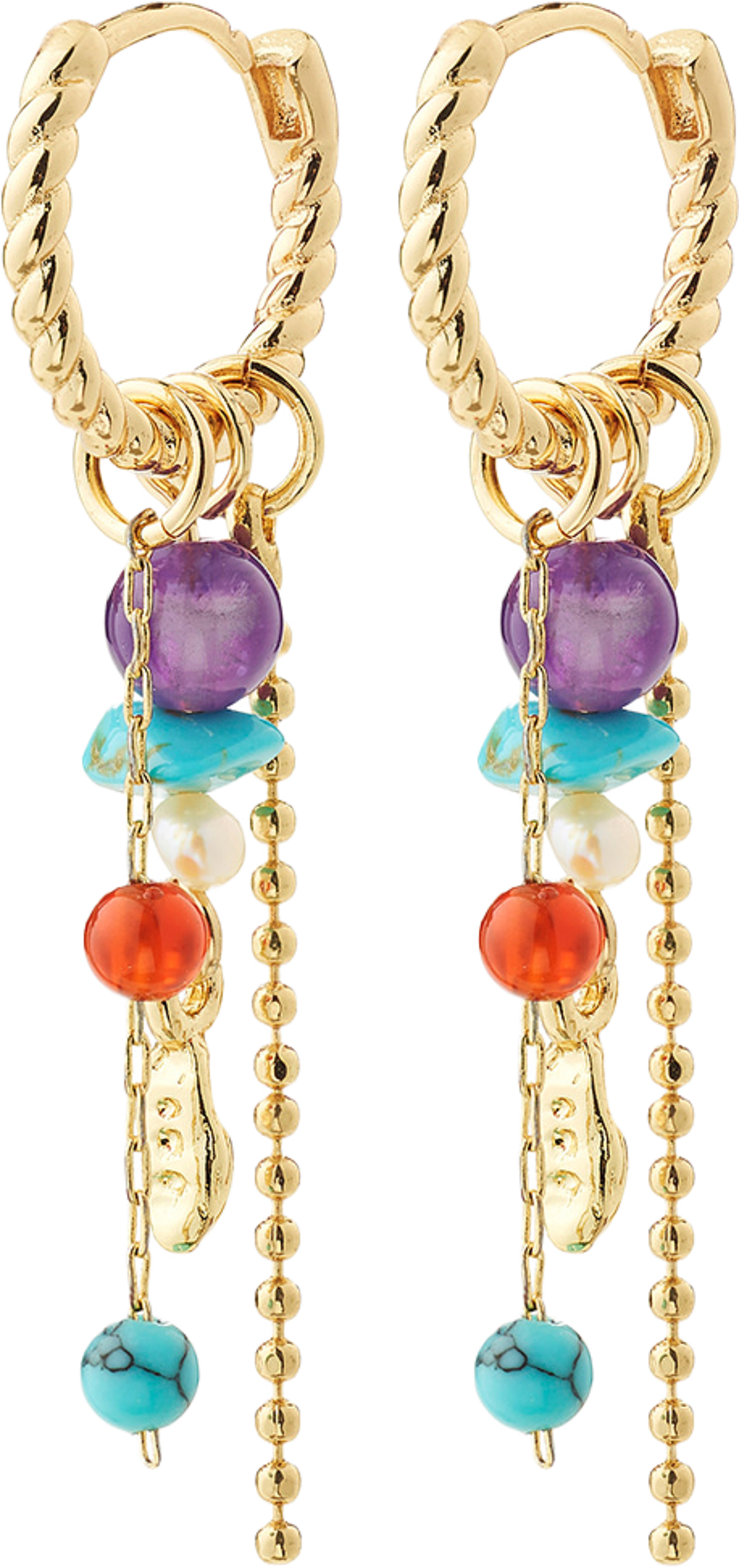 THALEN earrings gold-plated/multi, från Pilgrim, i färgen Gold Plated. Klicka för att öppna bilden i stort format