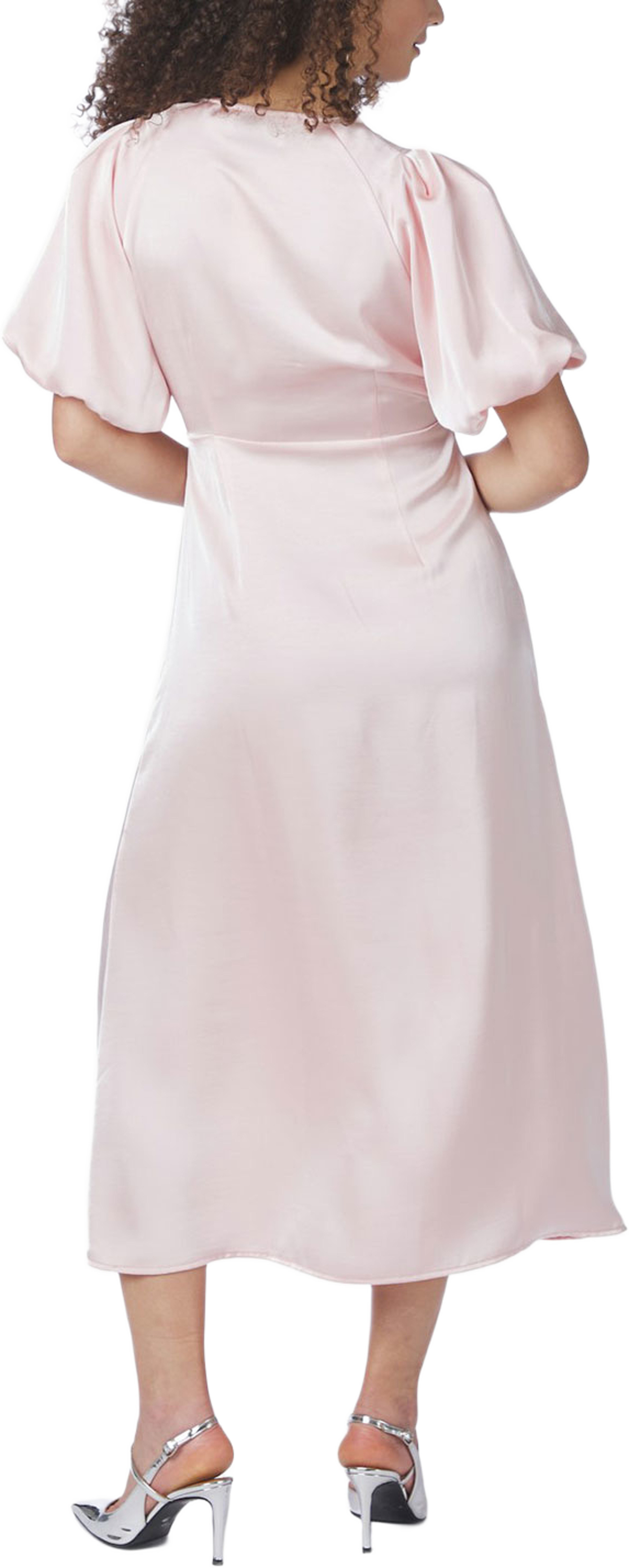 Illana Heavy Sateen Dress, från Neo Noir, i färgen Light Pink. Klicka för att öppna bilden i stort format