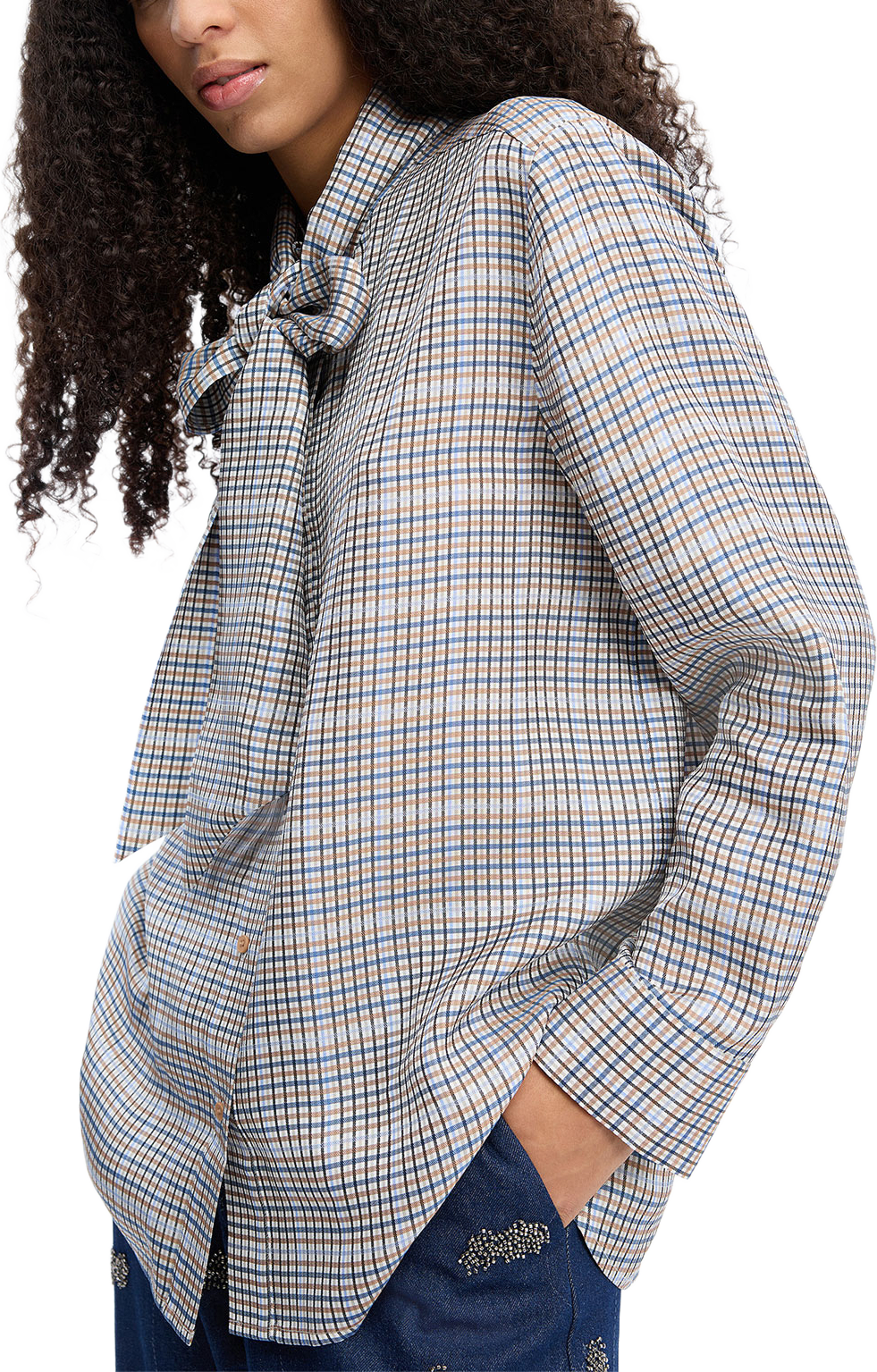 Veiling Shirt, från Munthe, i färgen Mix Blue. Klicka för att öppna bilden i stort format
