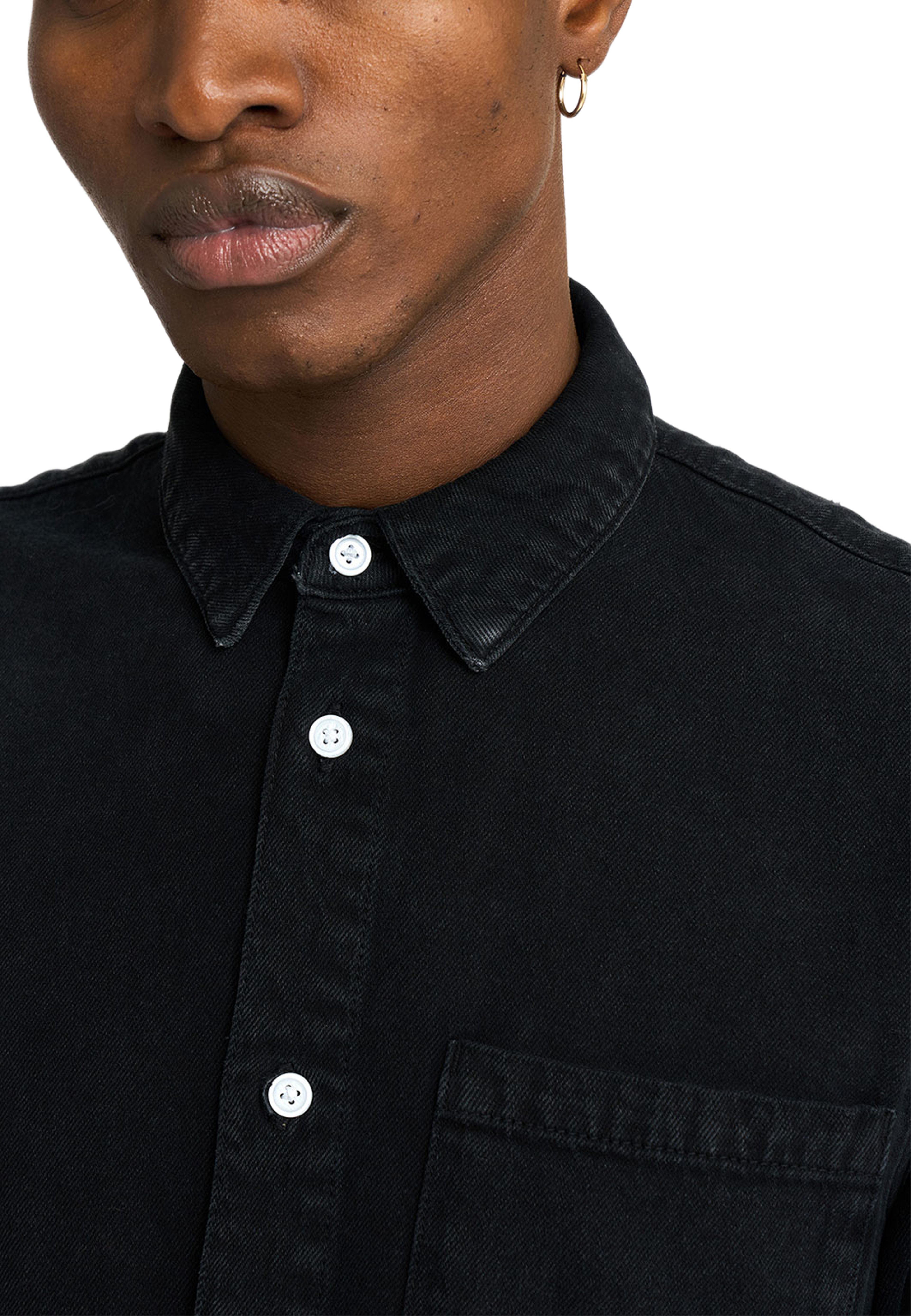 Rtjace Denim Shirt, från Resteröds, i färgen Charcoal. Klicka för att öppna bilden i stort format