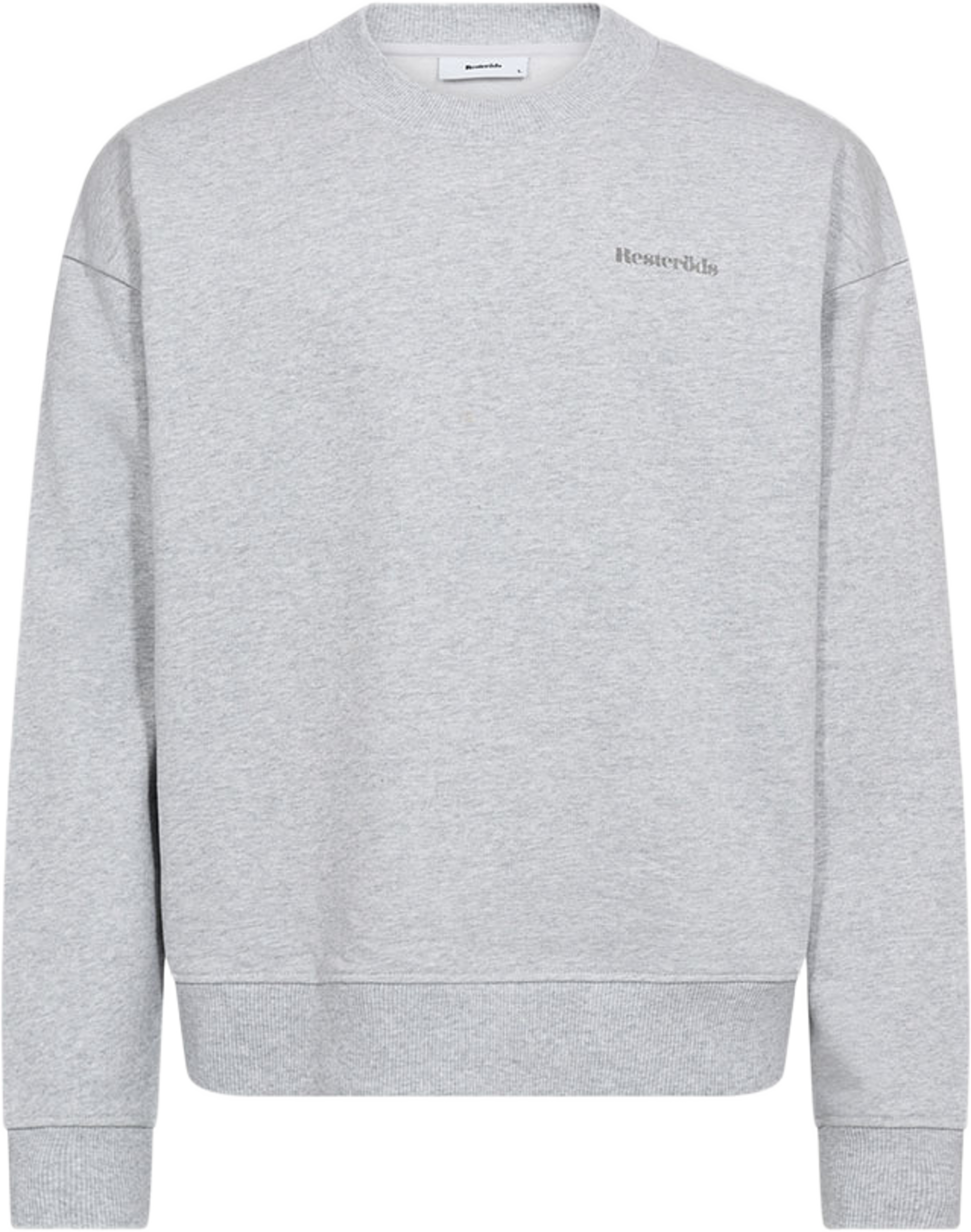 Rtdrake Crew, från Resteröds, i färgen Light Grey Melange. Klicka för att öppna bilden i stort format