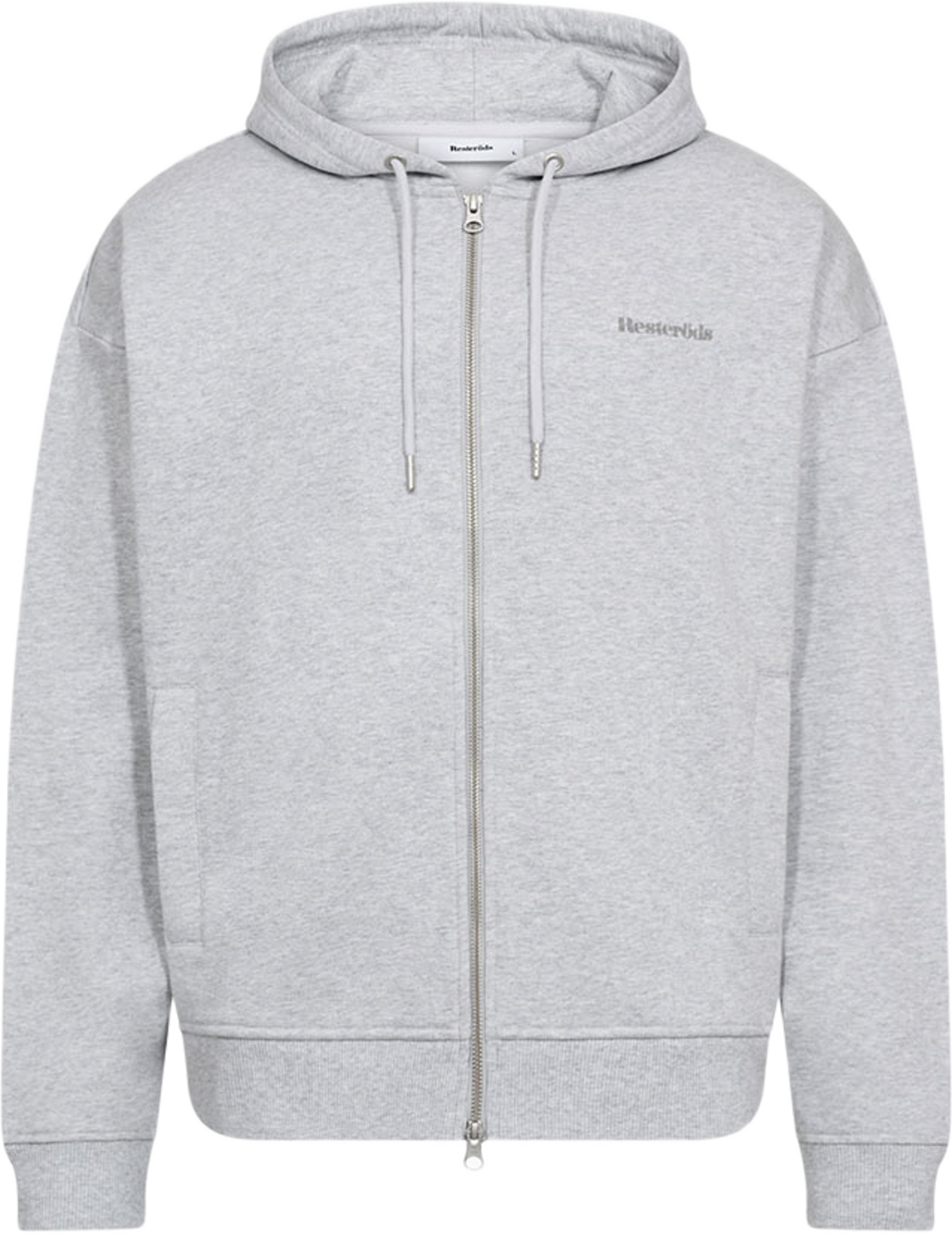 Rtrick Hoodie Zip, från Resteröds, i färgen Light Grey Melange. Klicka för att öppna bilden i stort format