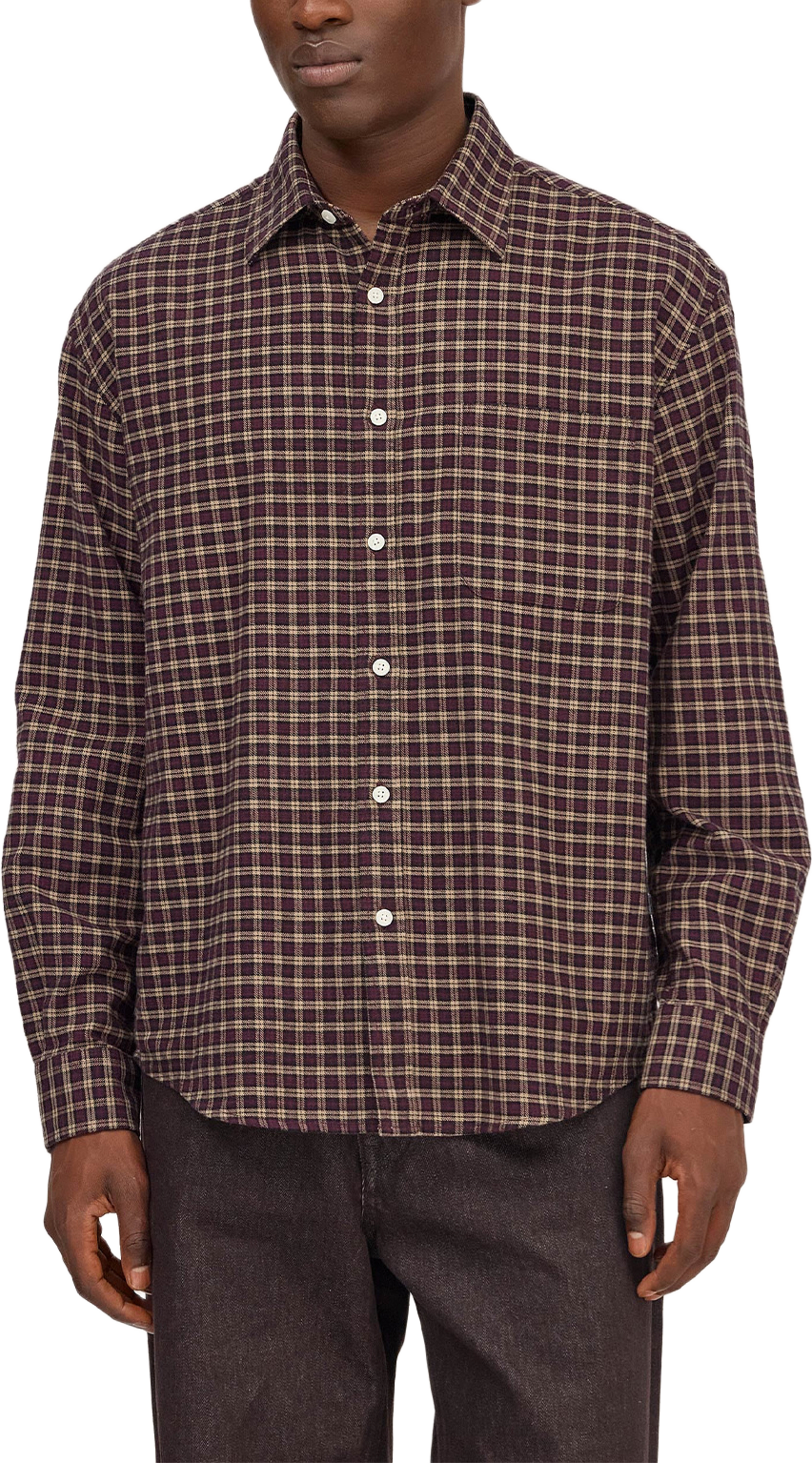 Deon 5465, från NN07, i färgen Bordeaux Check. Klicka för att öppna bilden i stort format
