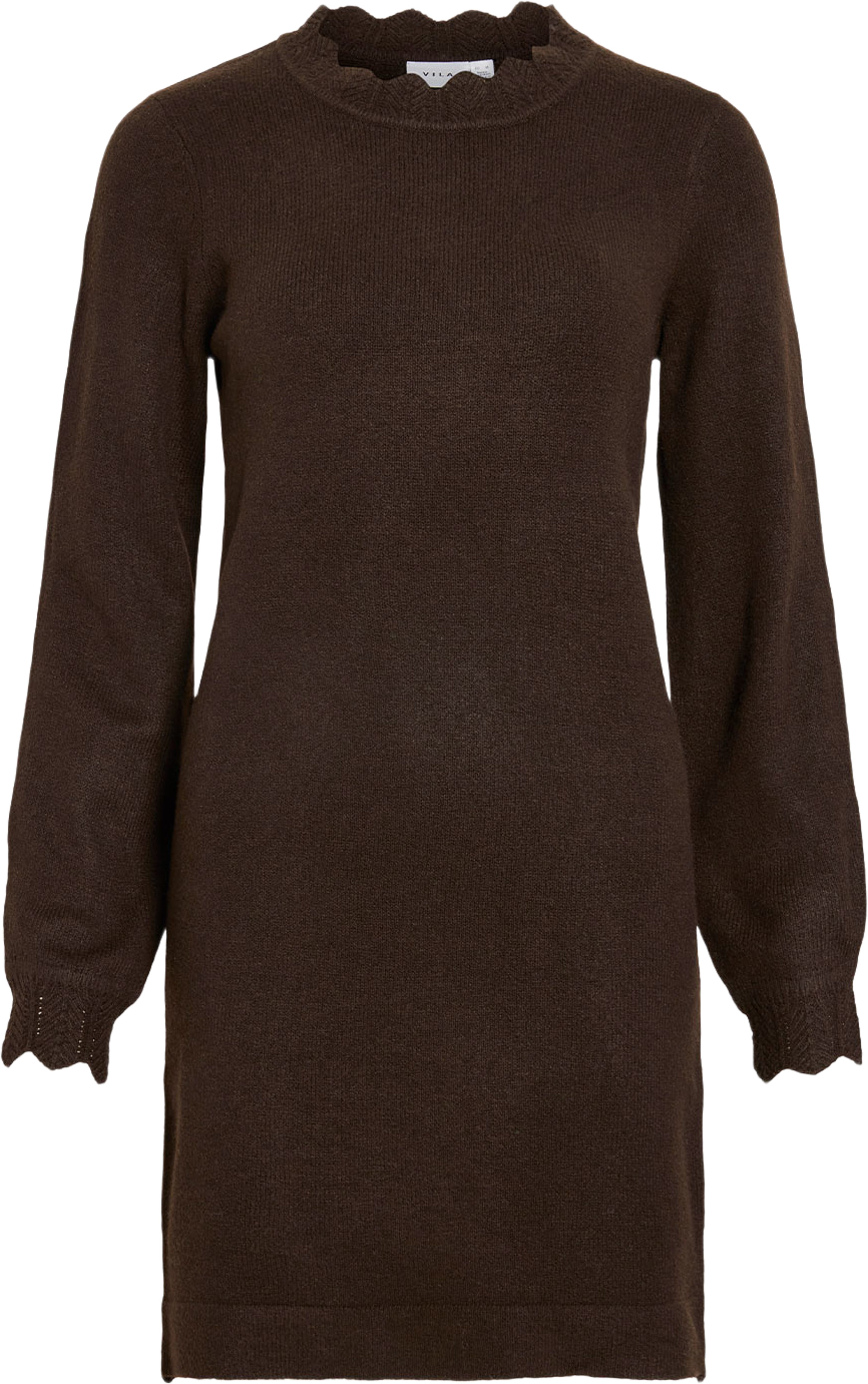 Vinikolina Knit Dress, från Vila, i färgen Coffee Bean Melange. Klicka för att öppna bilden i stort format