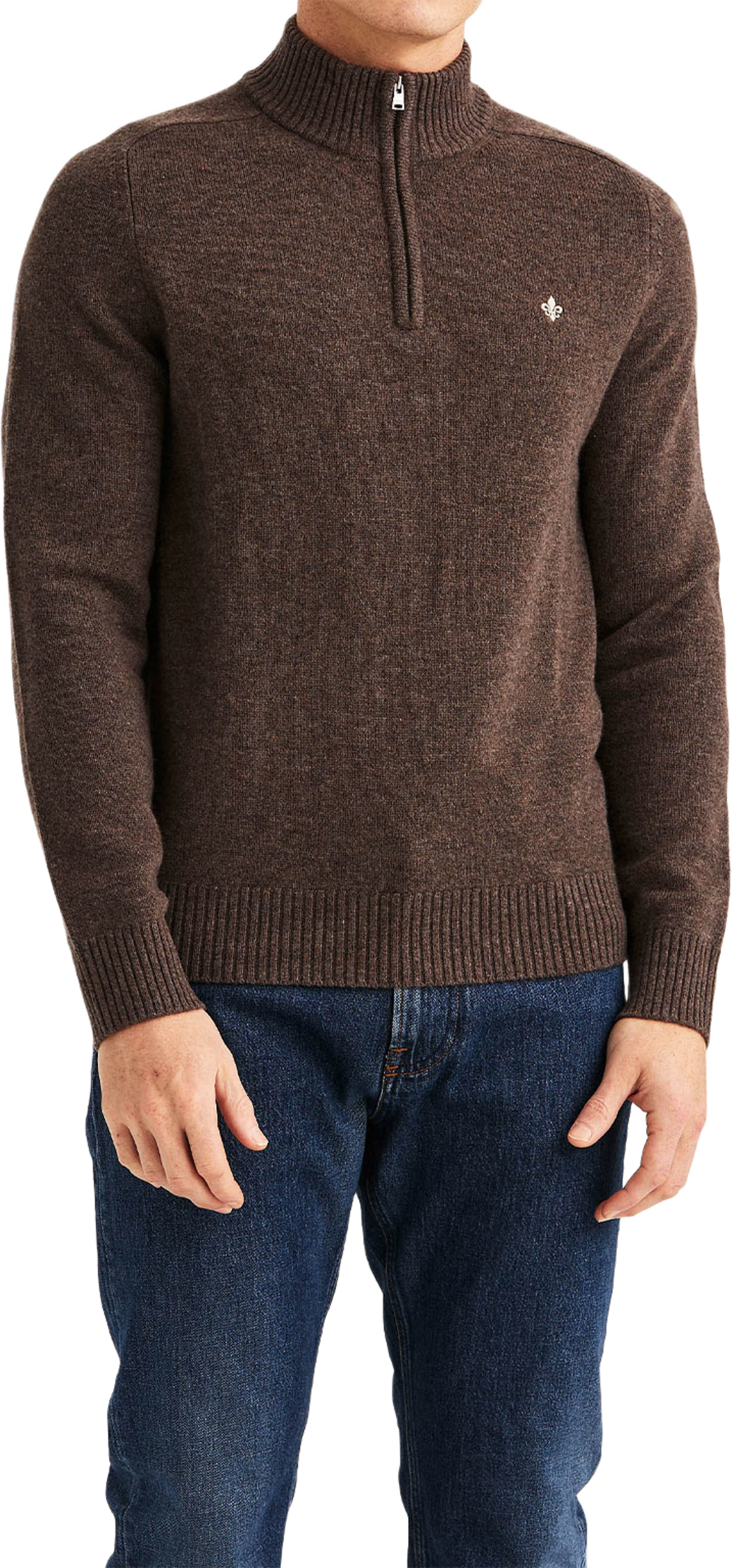 Hertford Half Zip, från Morris, i färgen Brown. Klicka för att öppna bilden i stort format