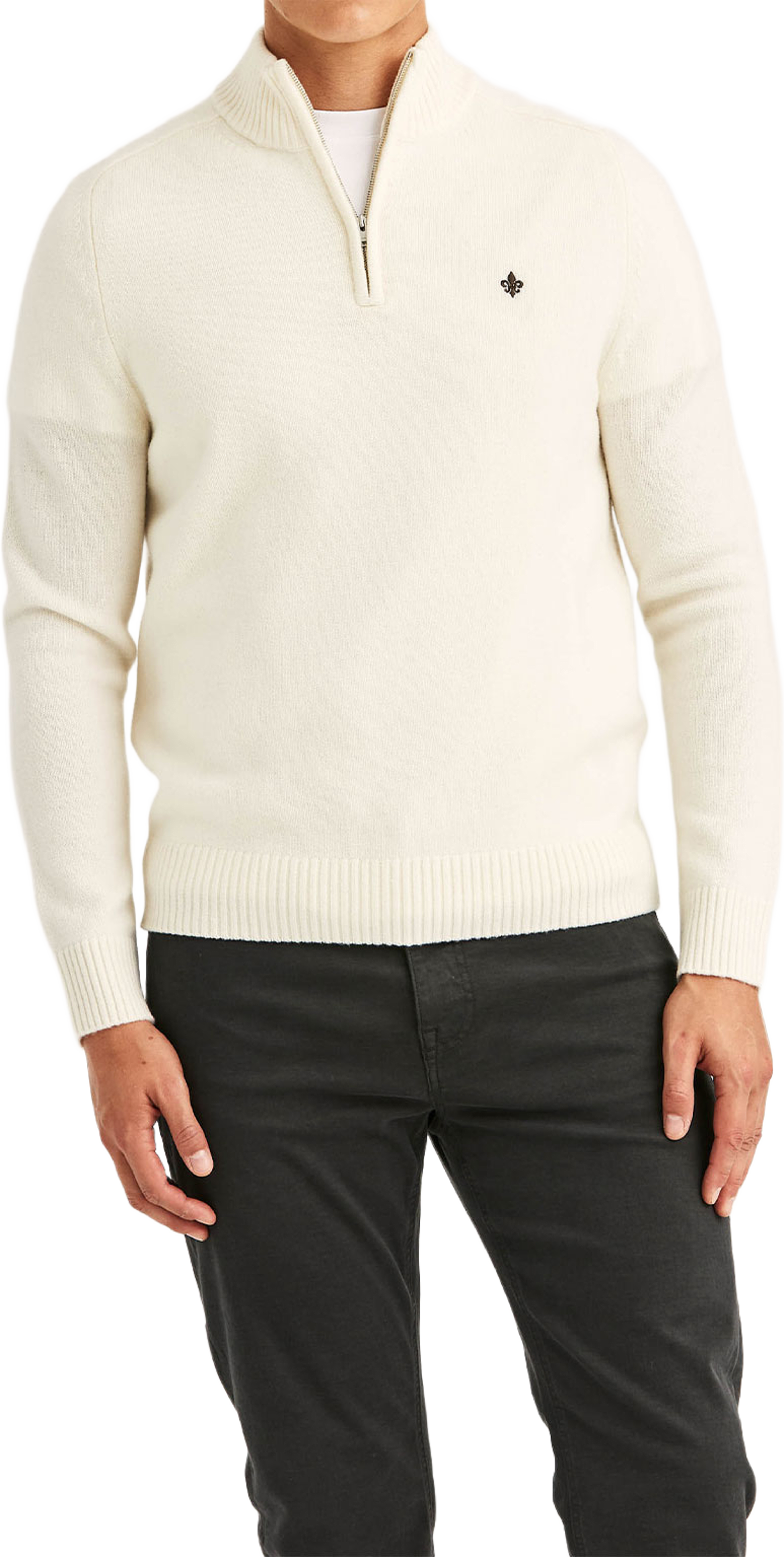 Hertford Half Zip, från Morris, i färgen Off White. Klicka för att öppna bilden i stort format
