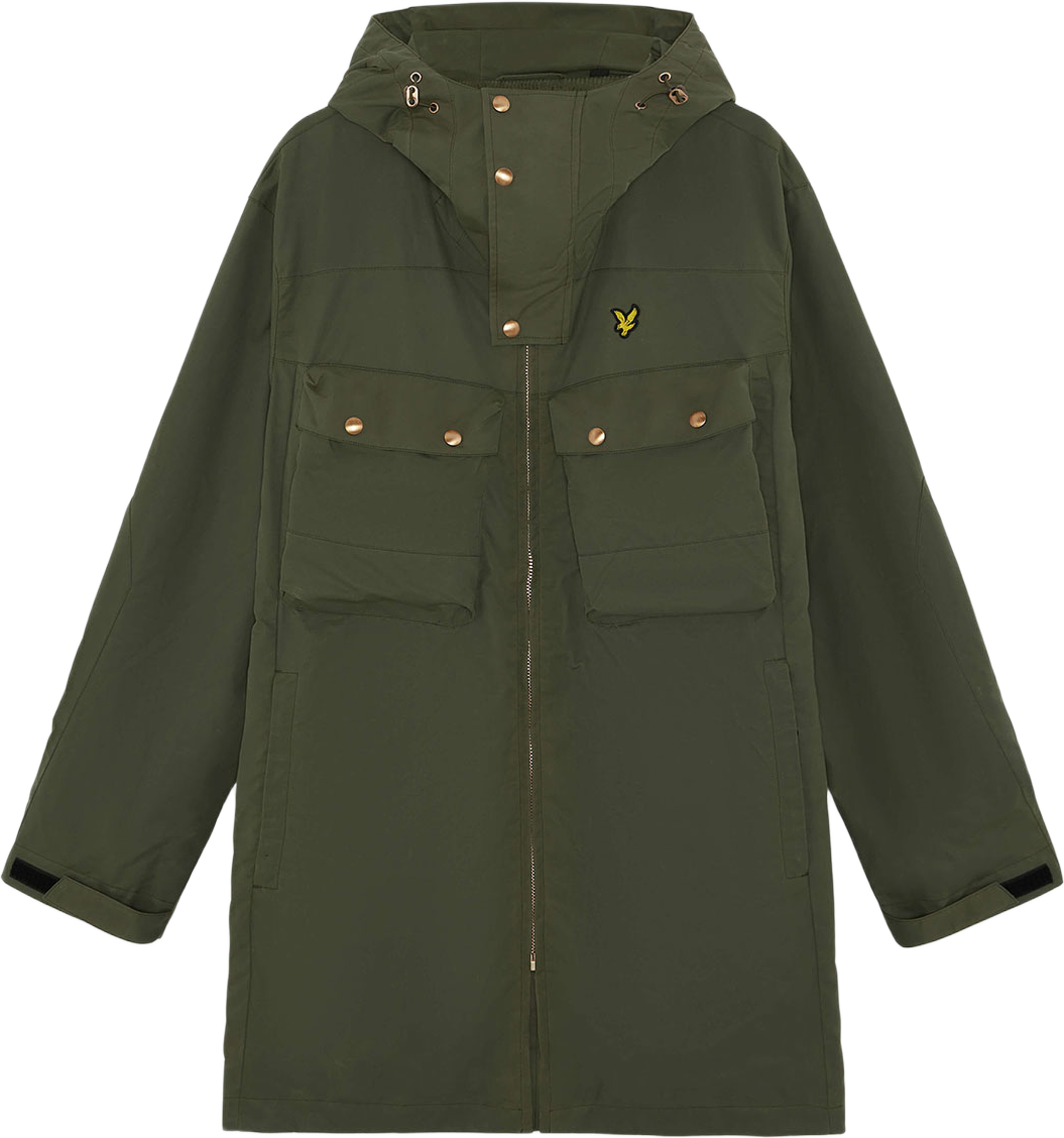 Waxed Guard Parka, från Lyle & Scott, i färgen True Olive. Klicka för att öppna bilden i stort format