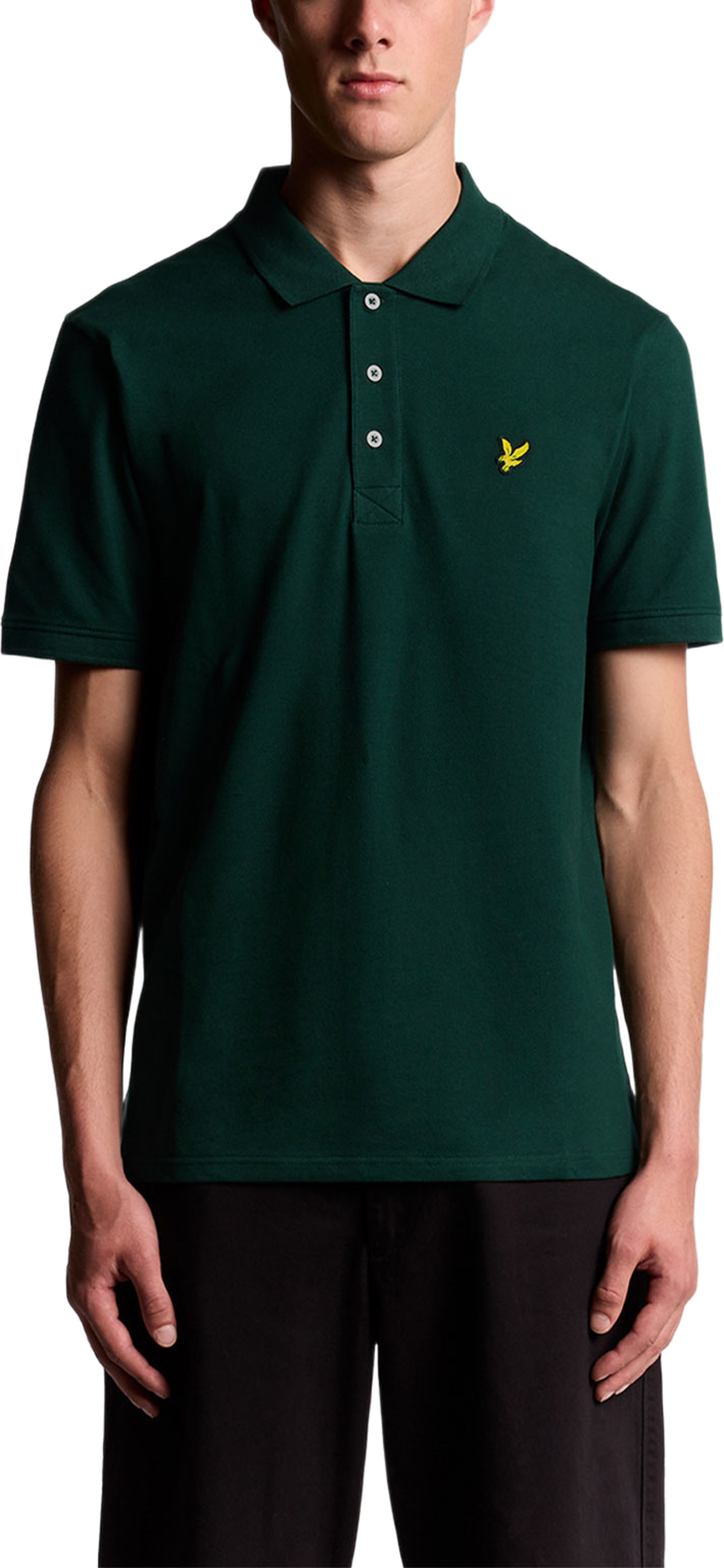 Plain Polo Shirt, från Lyle & Scott, i färgen Dark Green. Klicka för att öppna bilden i stort format