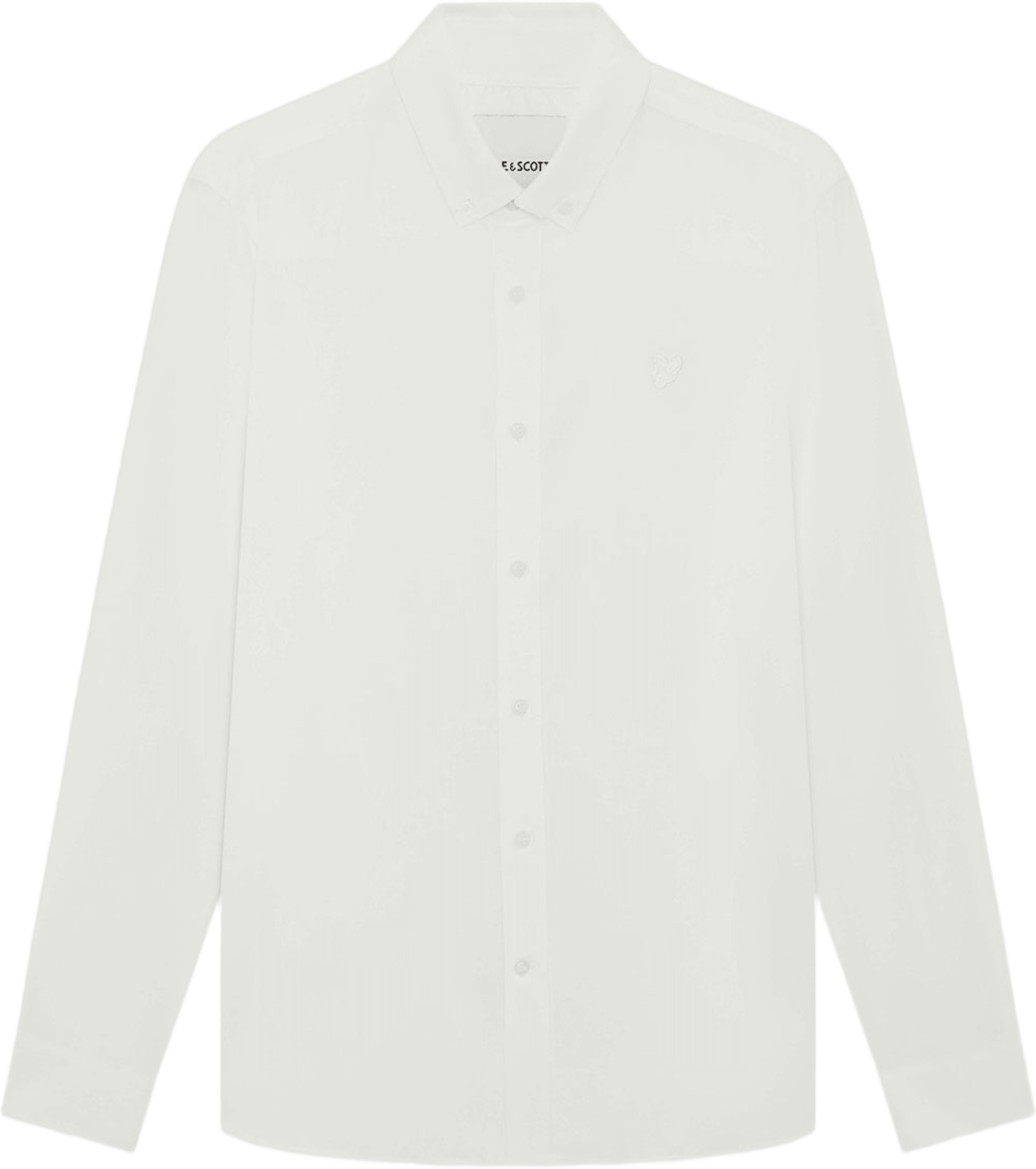 Tonal Plain Flannel Shirt, från Lyle & Scott, i färgen White. Klicka för att öppna bilden i stort format