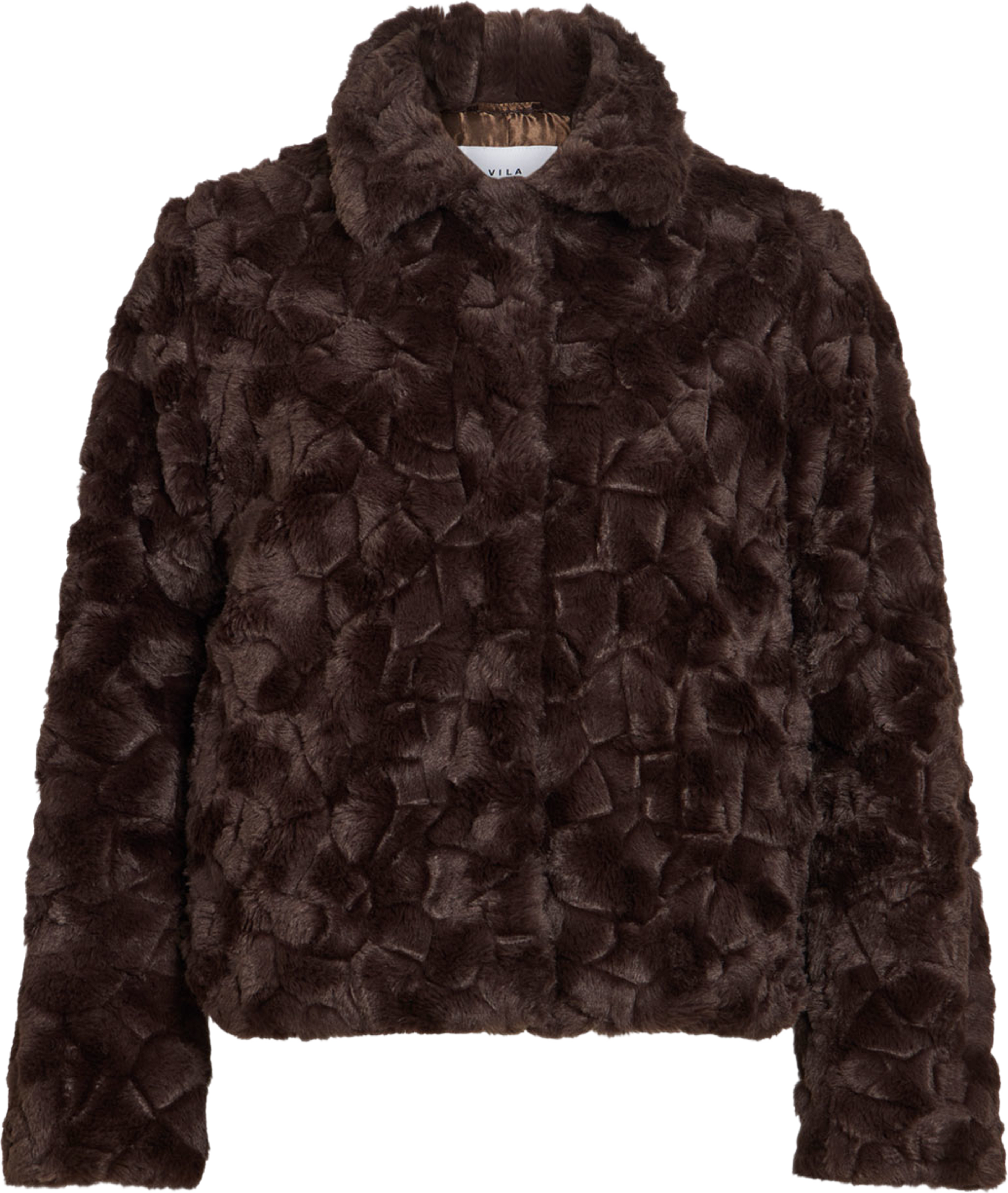 Vidorte New Jacket, från Vila, i färgen Coffee Bean. Klicka för att öppna bilden i stort format