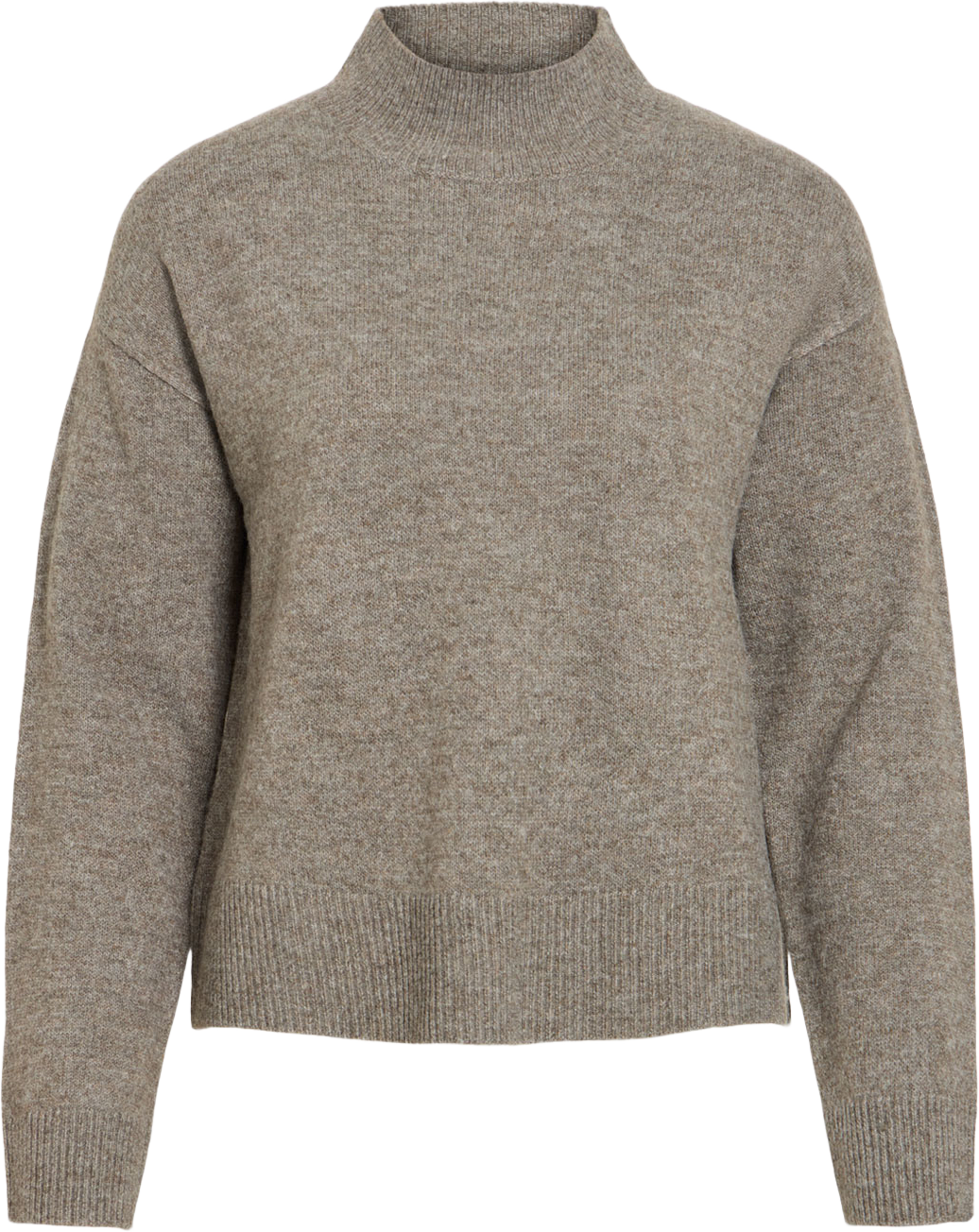 Viaylin Highneck Knit Top, från Vila, i färgen Falcon White Binder. Klicka för att öppna bilden i stort format