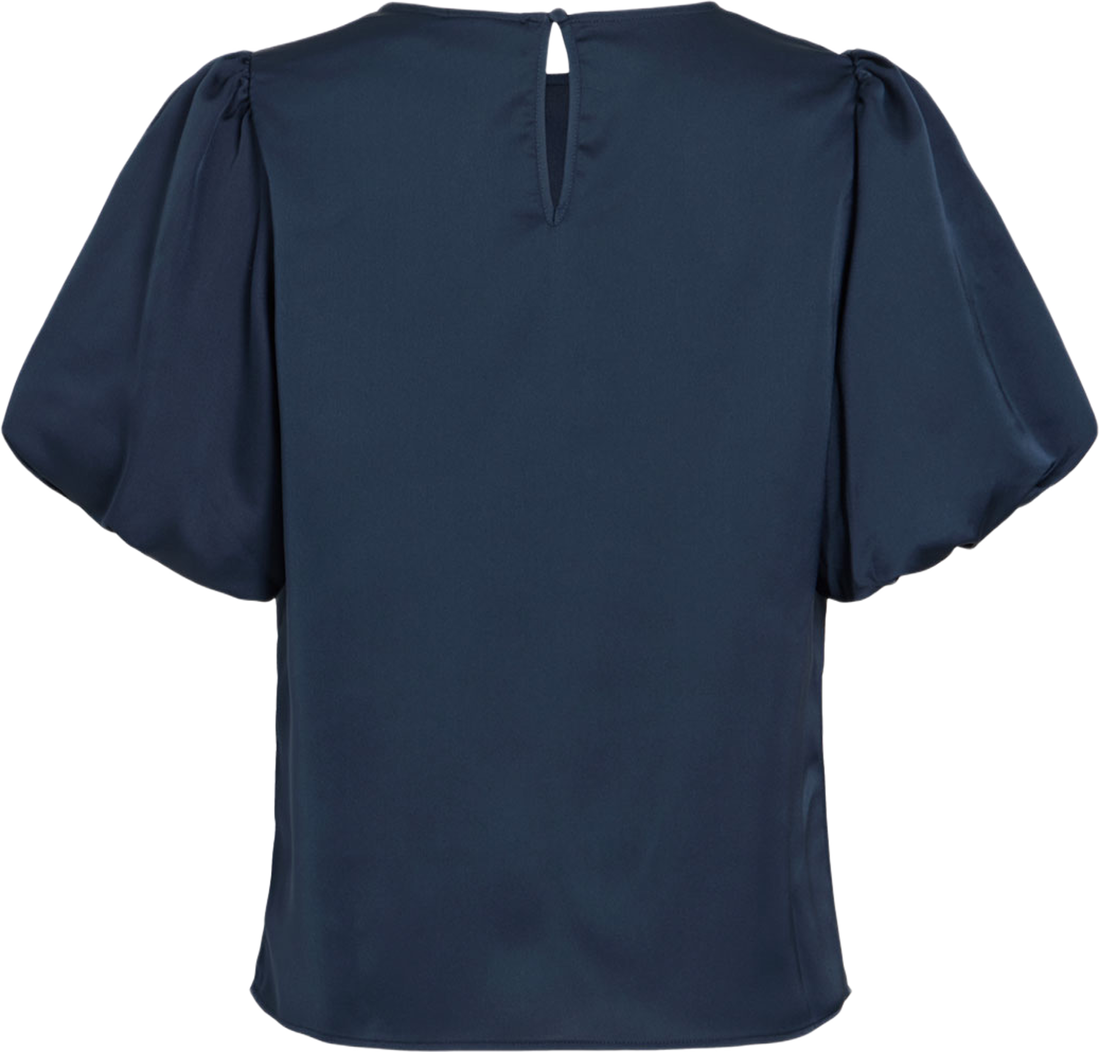 Viellette Satin Puff Topp, från Vila, i färgen Navy Blazer. Klicka för att öppna bilden i stort format