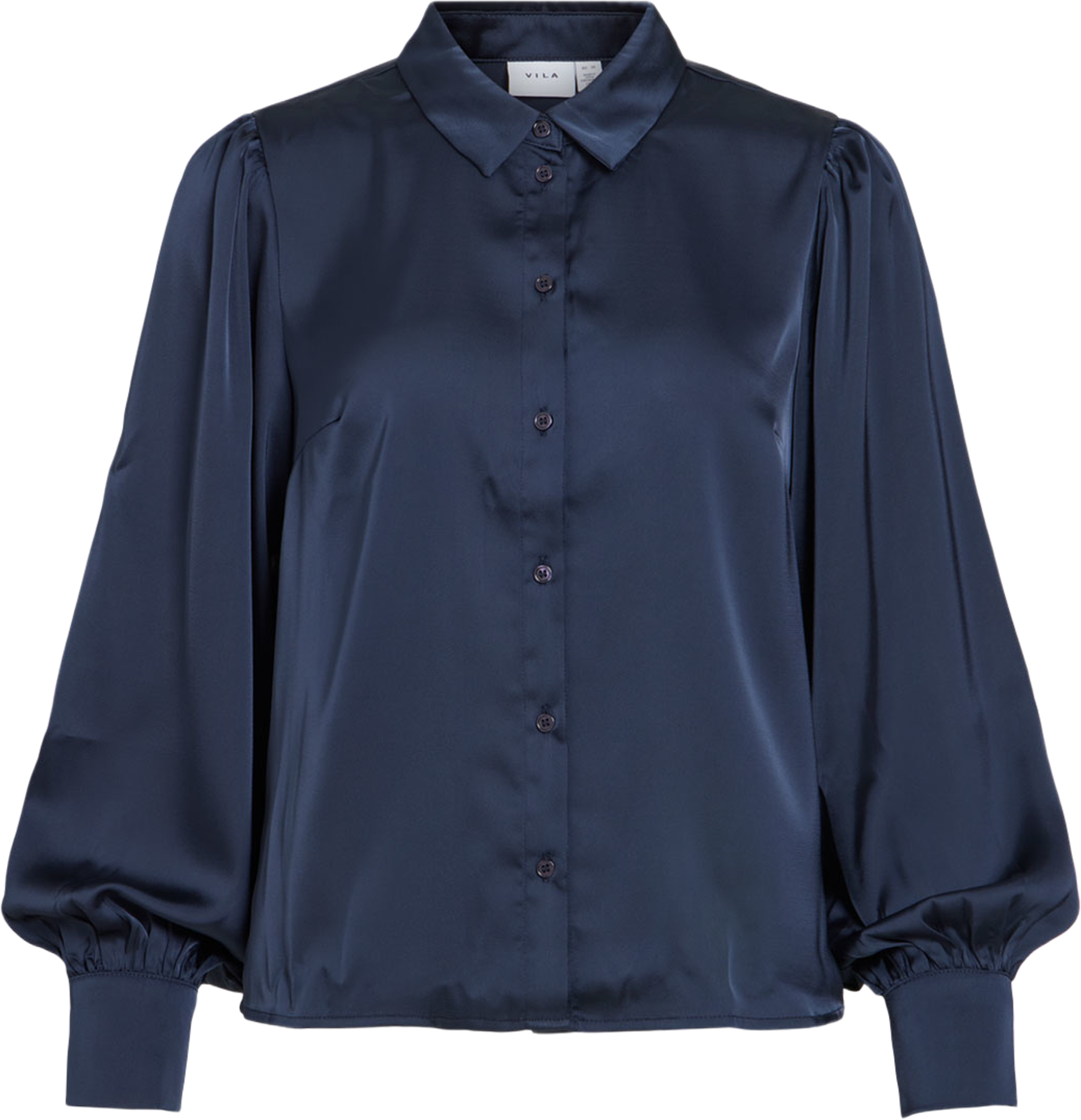 Vienna Ravenna Balloon Shirt, från Vila, i färgen Navy Blazer. Klicka för att öppna bilden i stort format