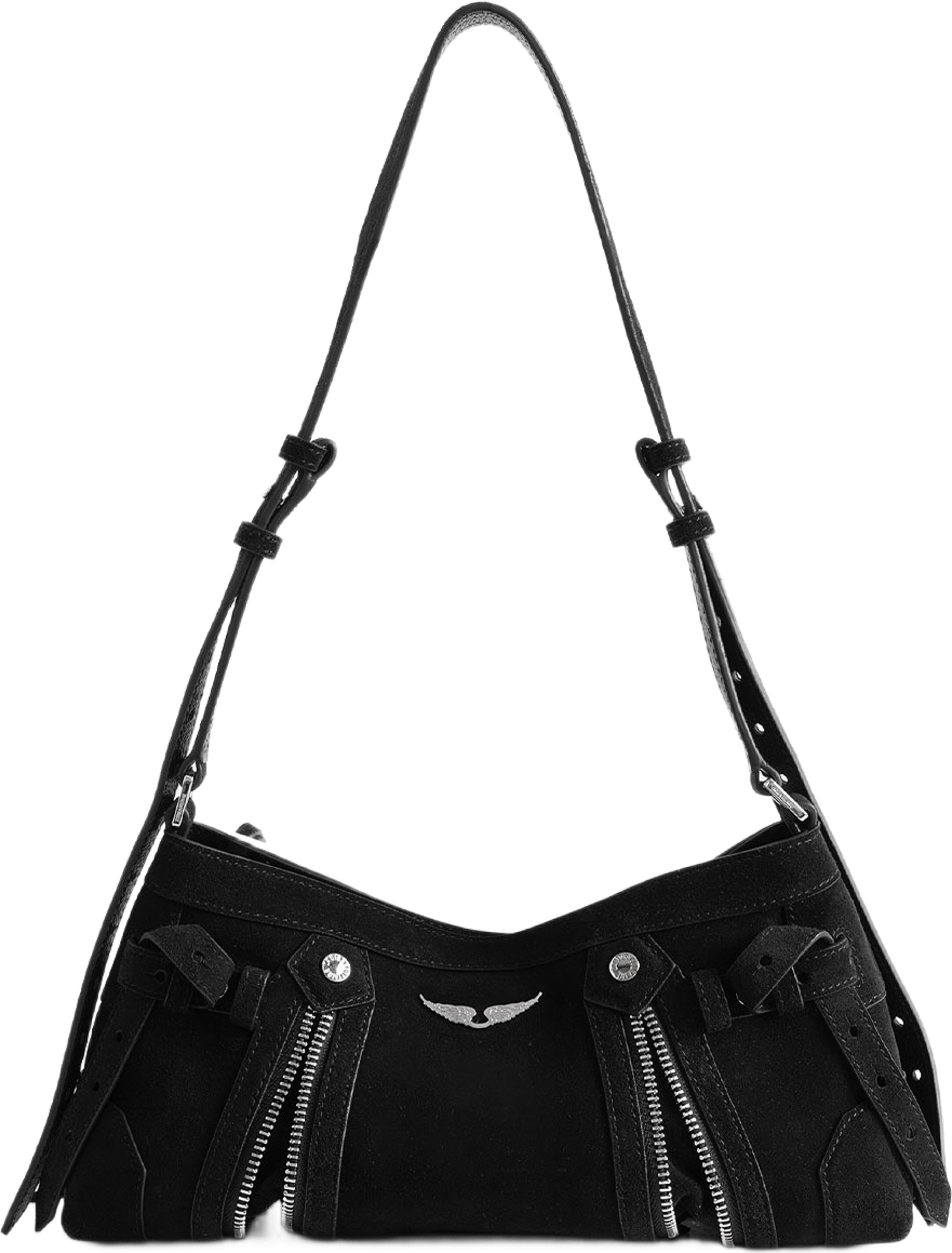 Baby Madison Suede Bag, från Zadig & Voltaire, i färgen Black. Klicka för att öppna bilden i stort format