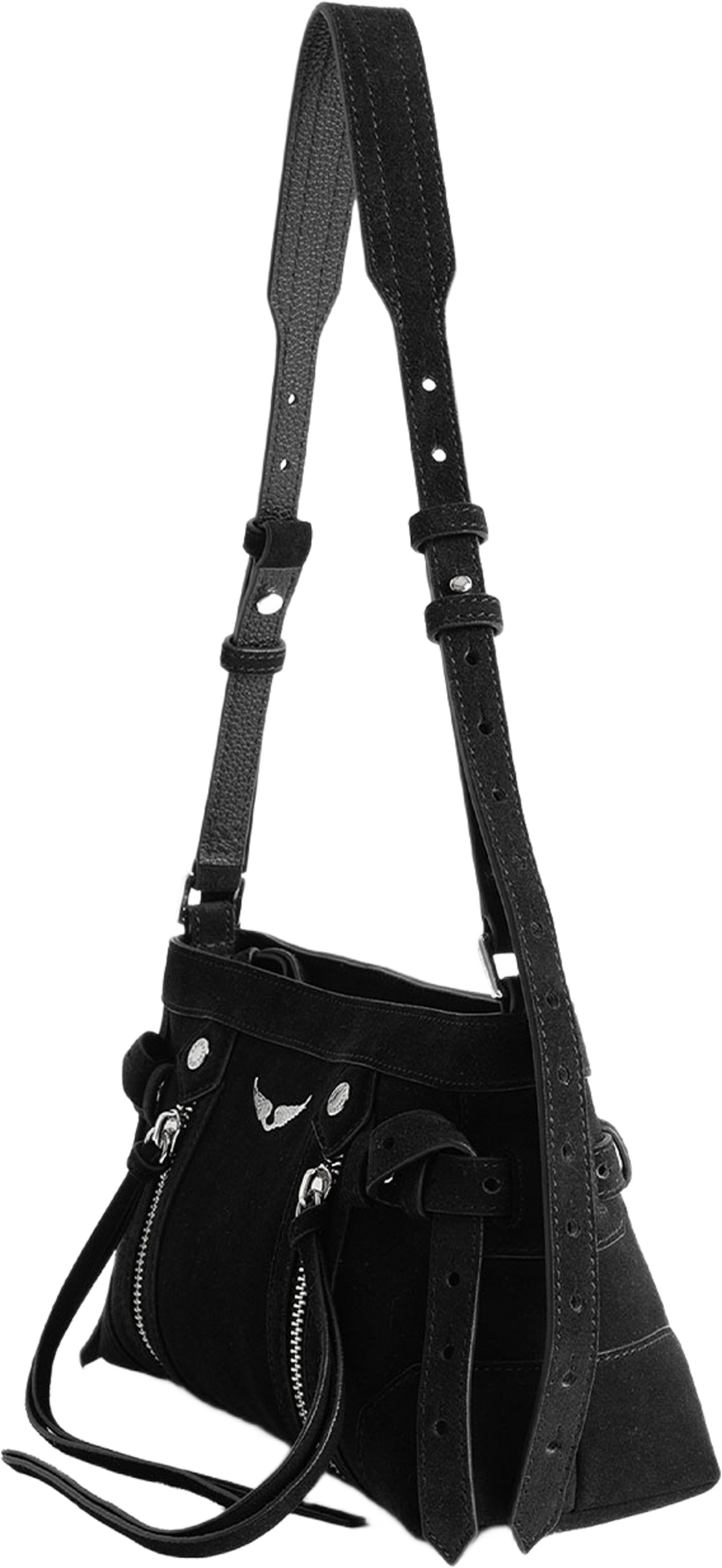 Baby Madison Suede Bag, från Zadig & Voltaire, i färgen Black. Klicka för att öppna bilden i stort format