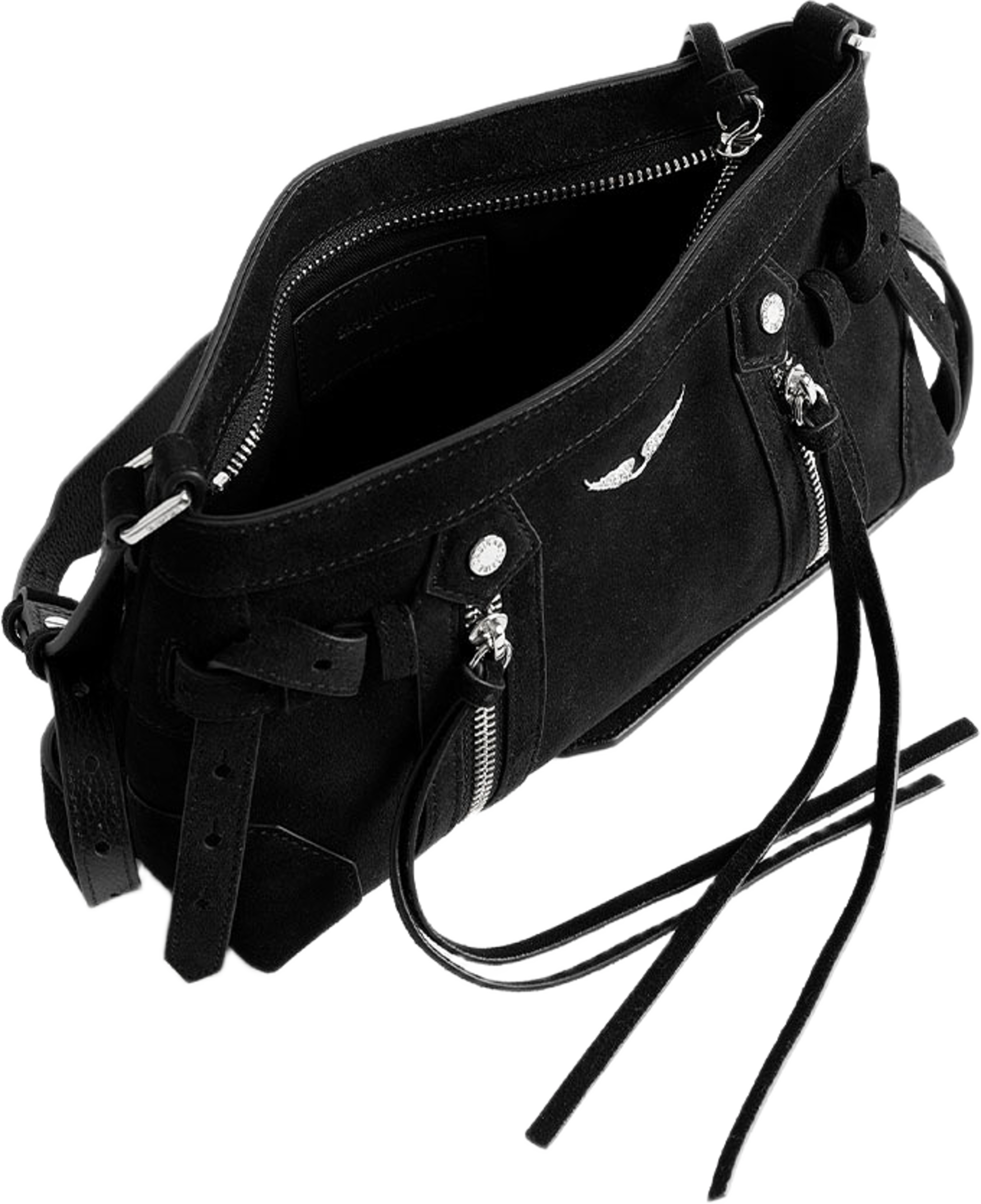 Baby Madison Suede Bag, från Zadig & Voltaire, i färgen Black. Klicka för att öppna bilden i stort format