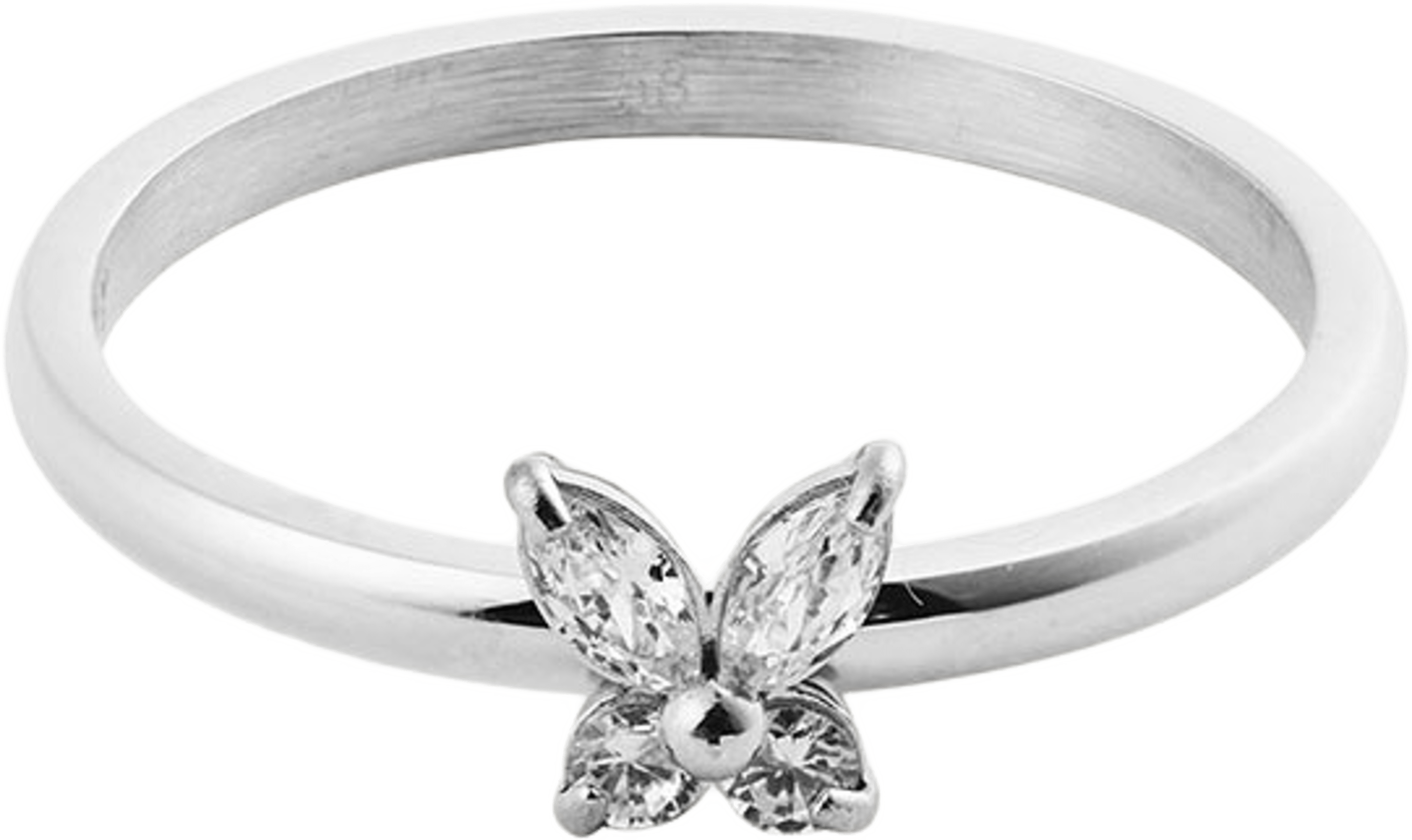 Butterfly Steel Ring, från Mockberg, i färgen Steel. Klicka för att öppna bilden i stort format